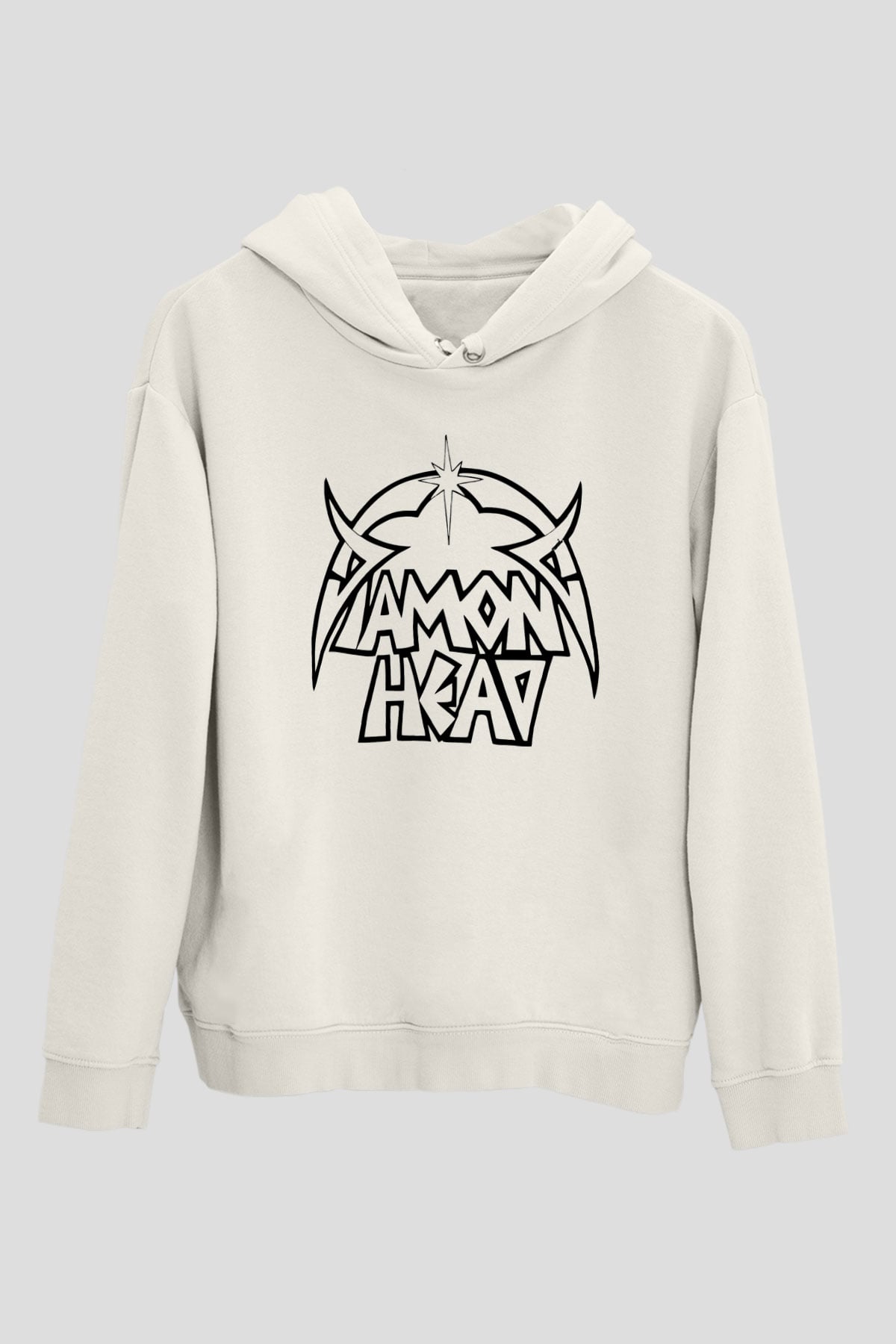 Diamond Head Beyaz Unisex Kapşonlu Sweatshirt