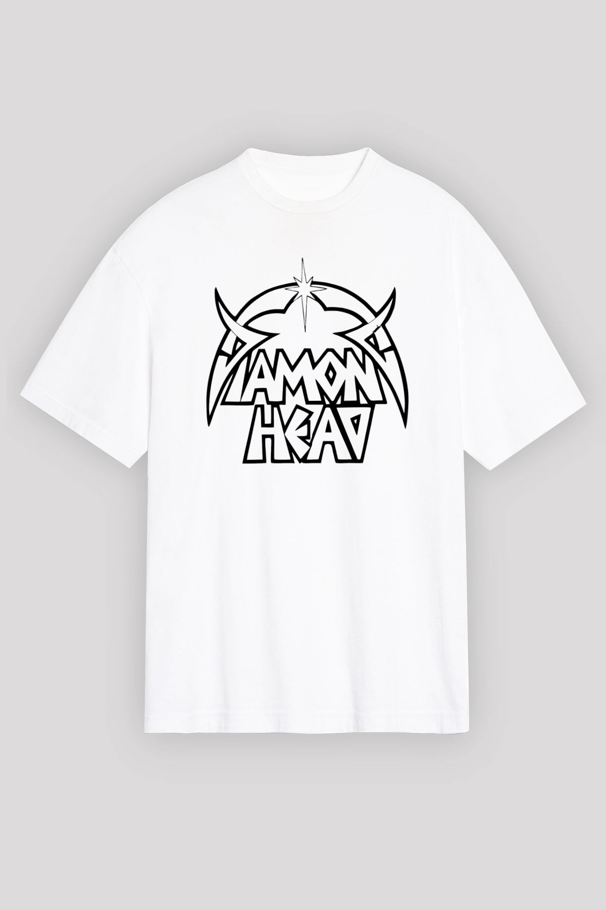 Diamond Head Beyaz Unisex Oversize Tişört T-Shirt