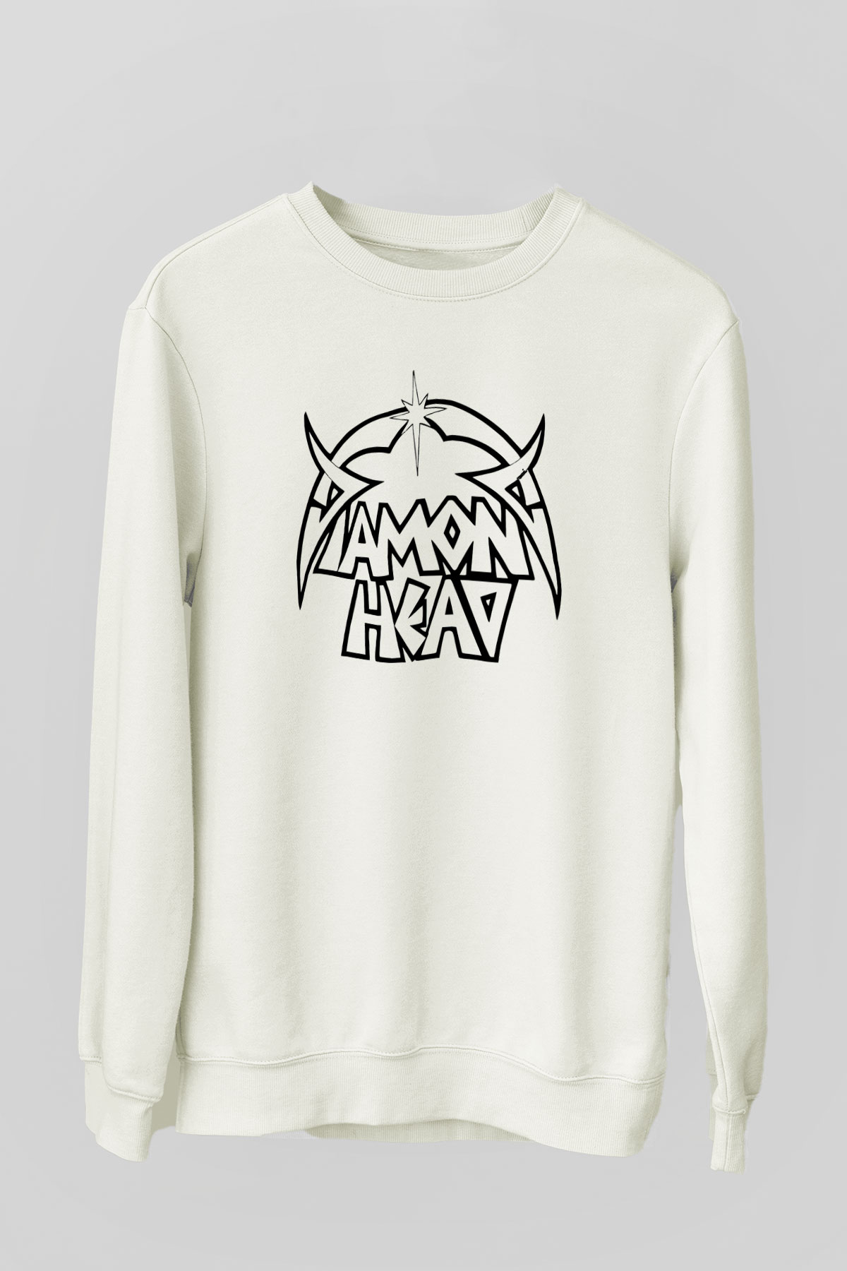 Diamond Head Beyaz Unisex Sweatshirt