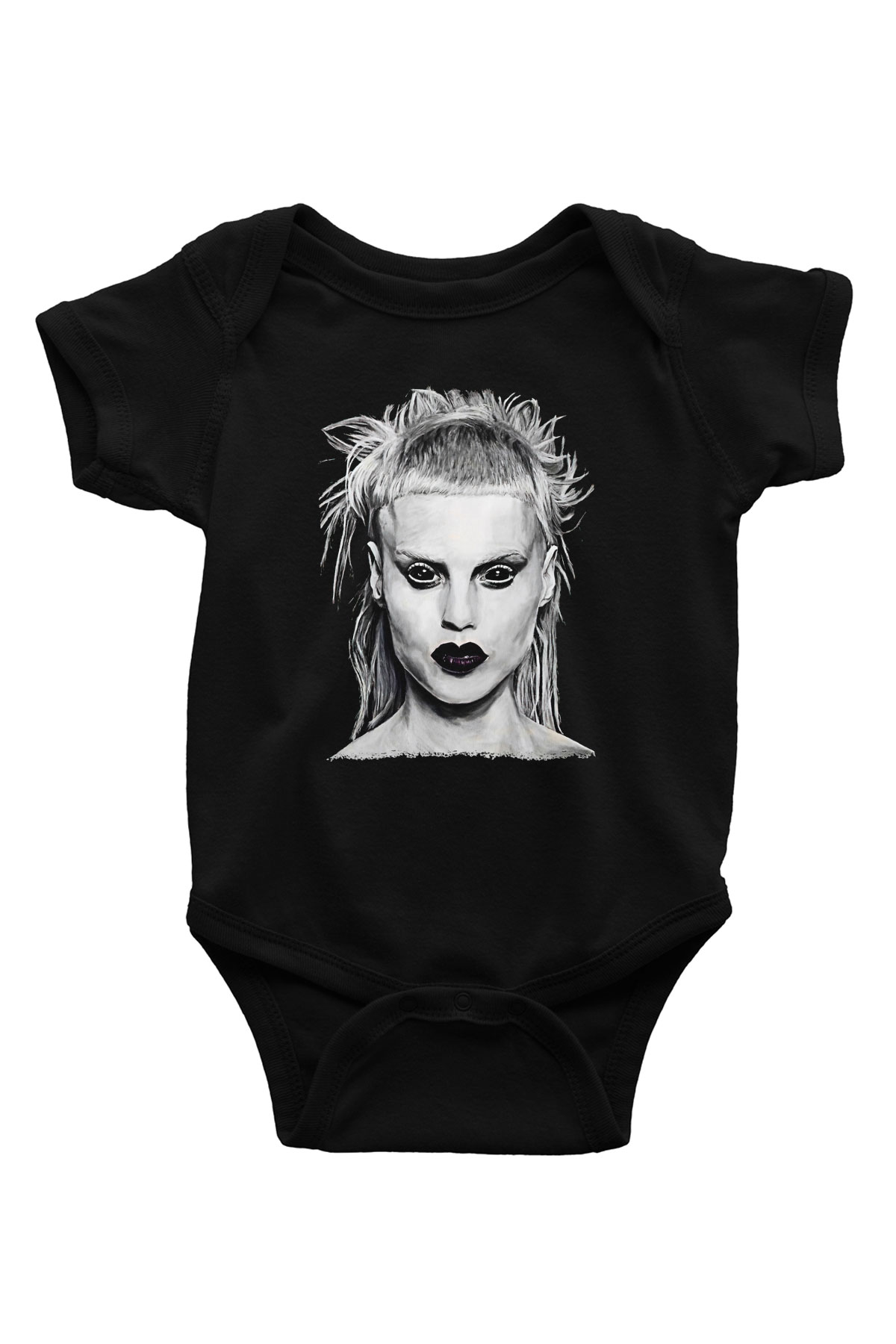 Die Antwoord Baskılı Unisex Siyah Bebek Body - Zıbın