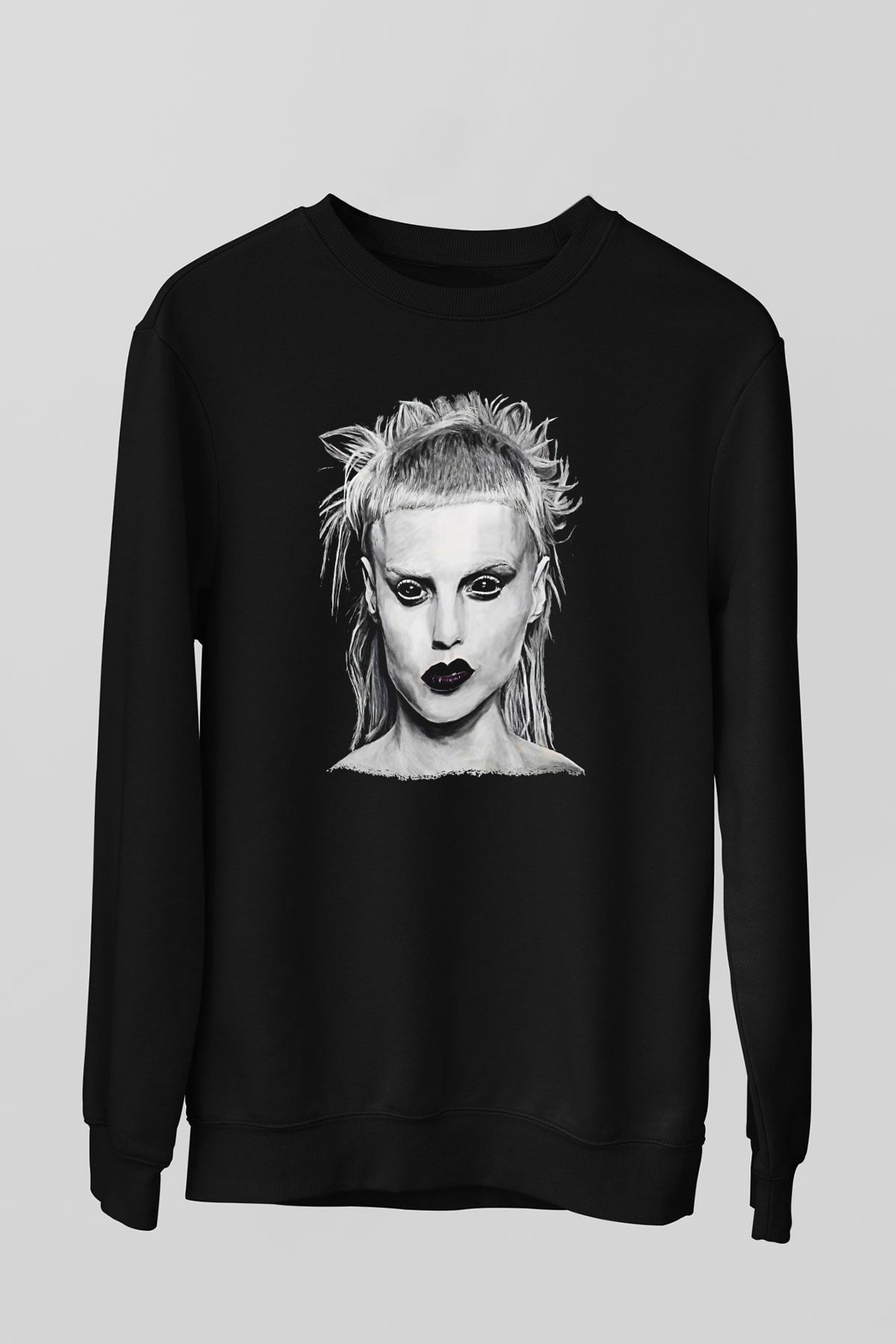 Die Antwoord Baskılı Unisex Siyah Sweatshirt