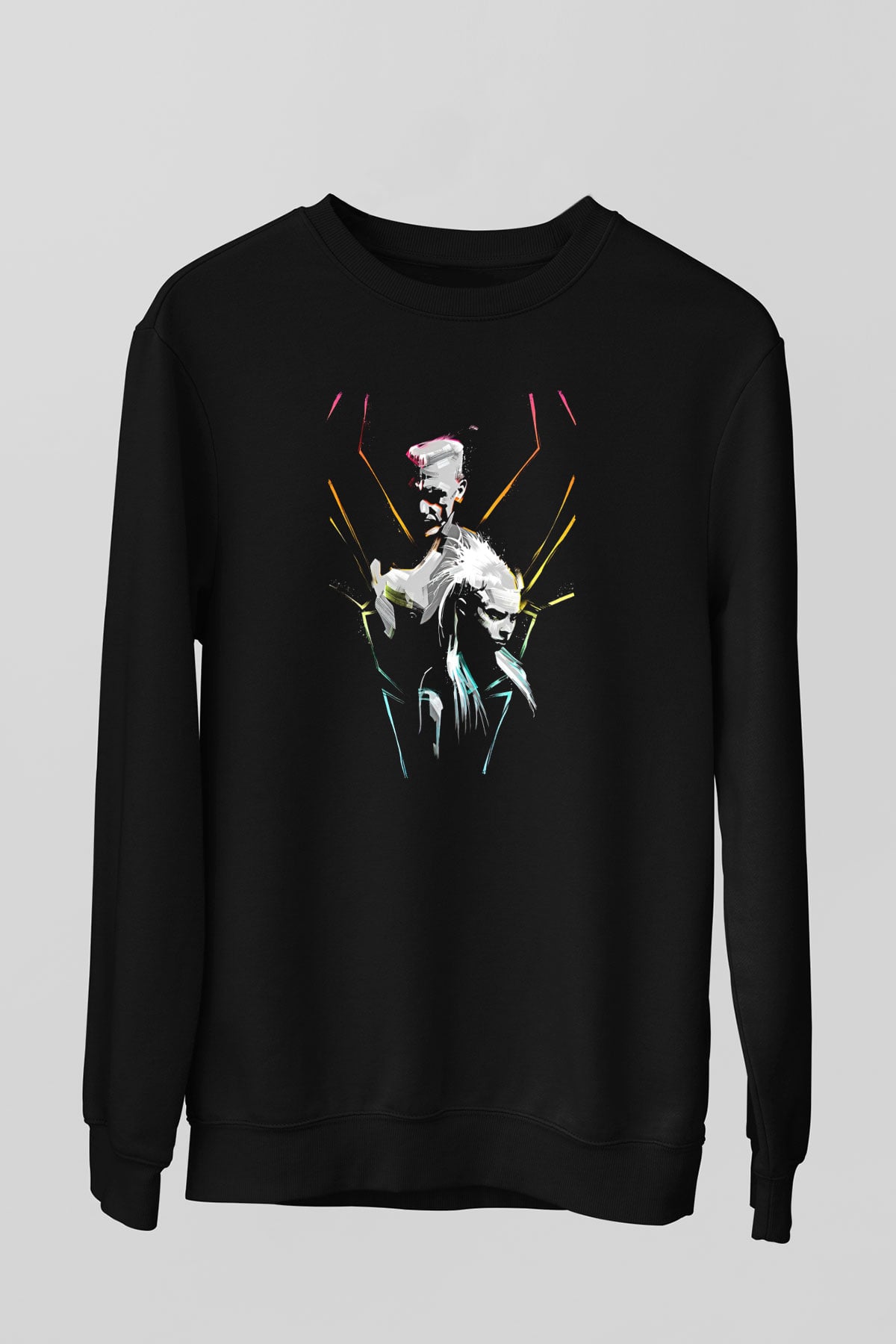 Die Antwoord Baskılı Unisex Siyah Sweatshirt