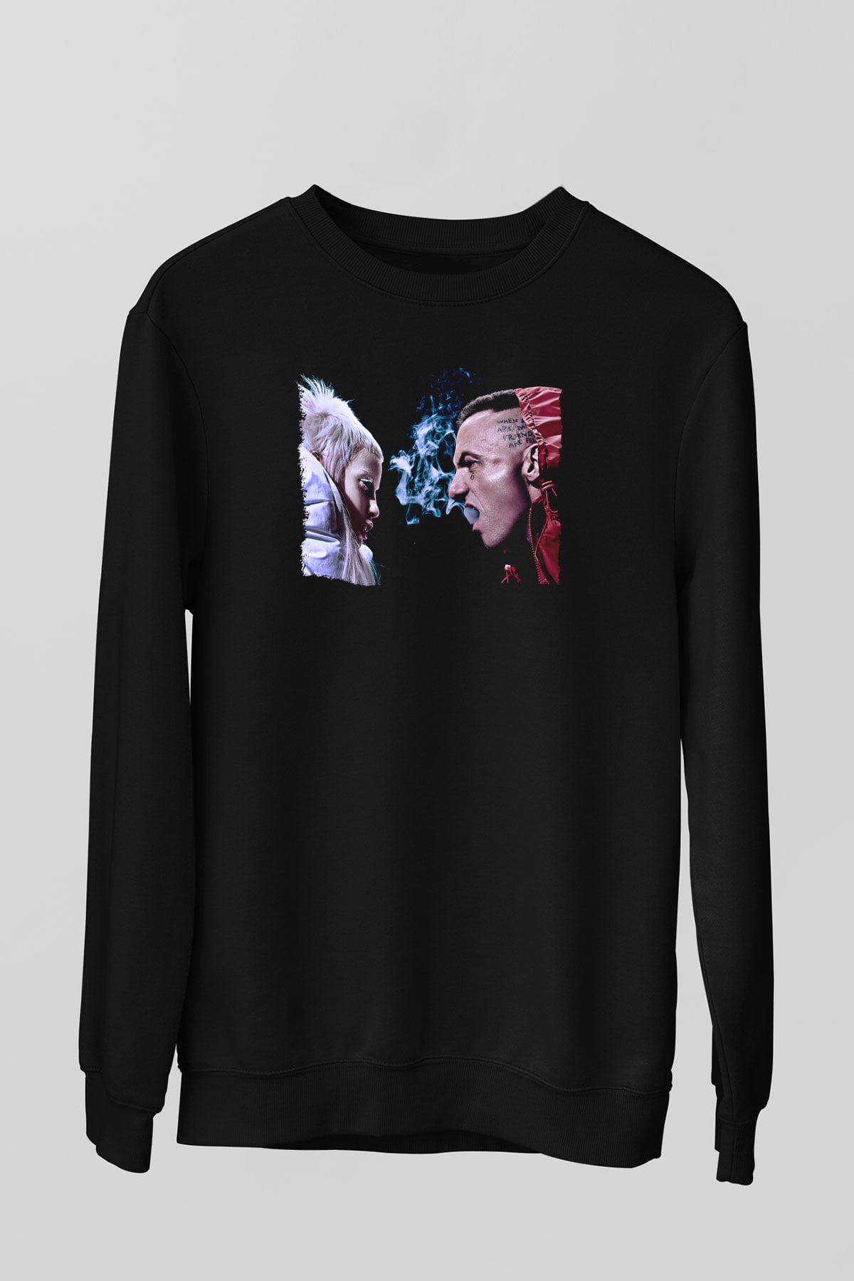 Die Antwoord Baskılı Unisex Siyah Sweatshirt