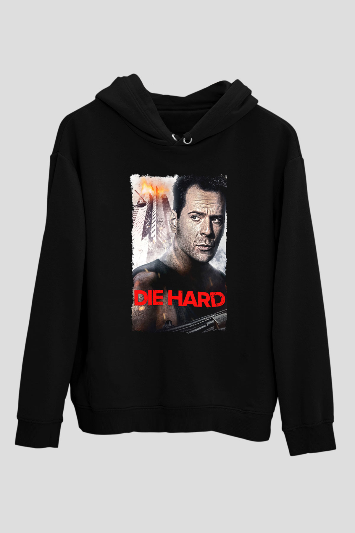 Die Hard Beyaz Unisex Hoodie