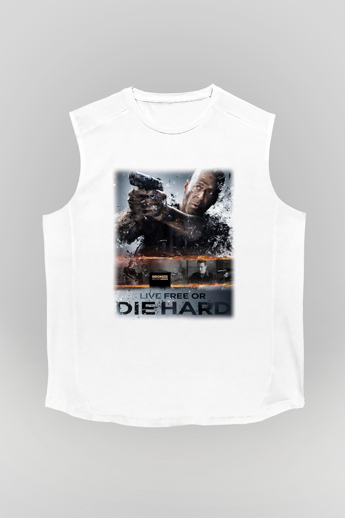 Die Hard Beyaz Unisex Kolsuz Tişört