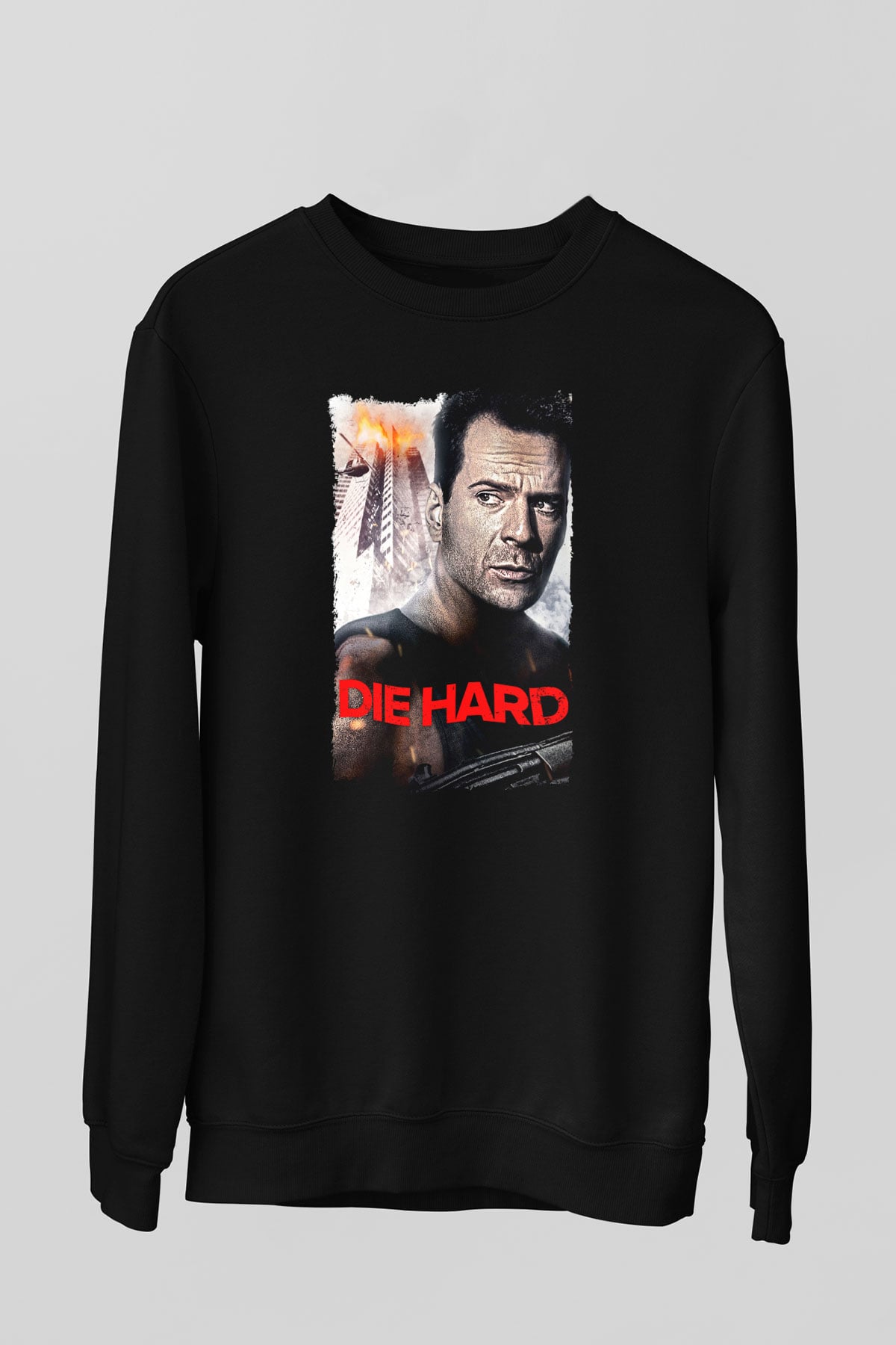 Die Hard Beyaz Unisex Sweatshirt
