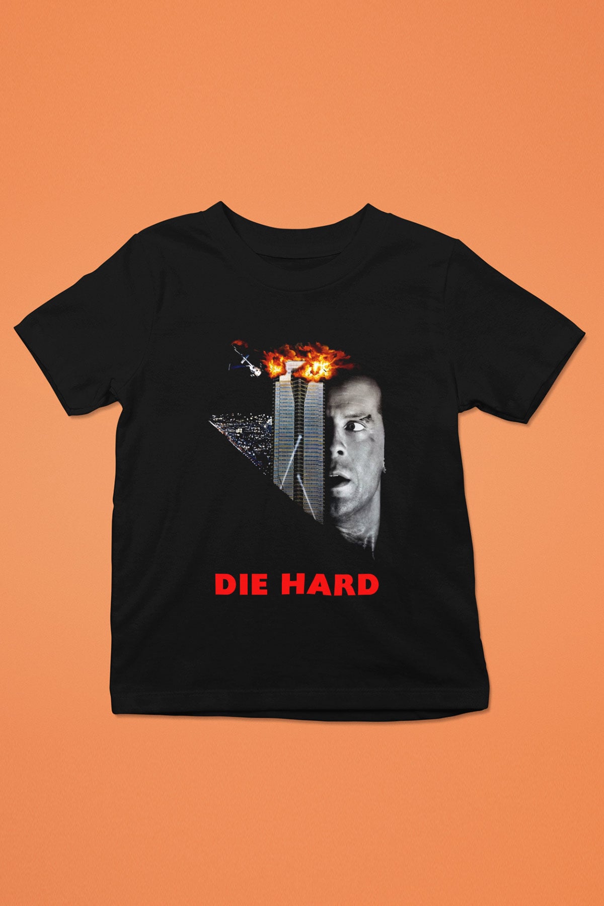 Die Hard Siyah Unisex Çocuk Tişört