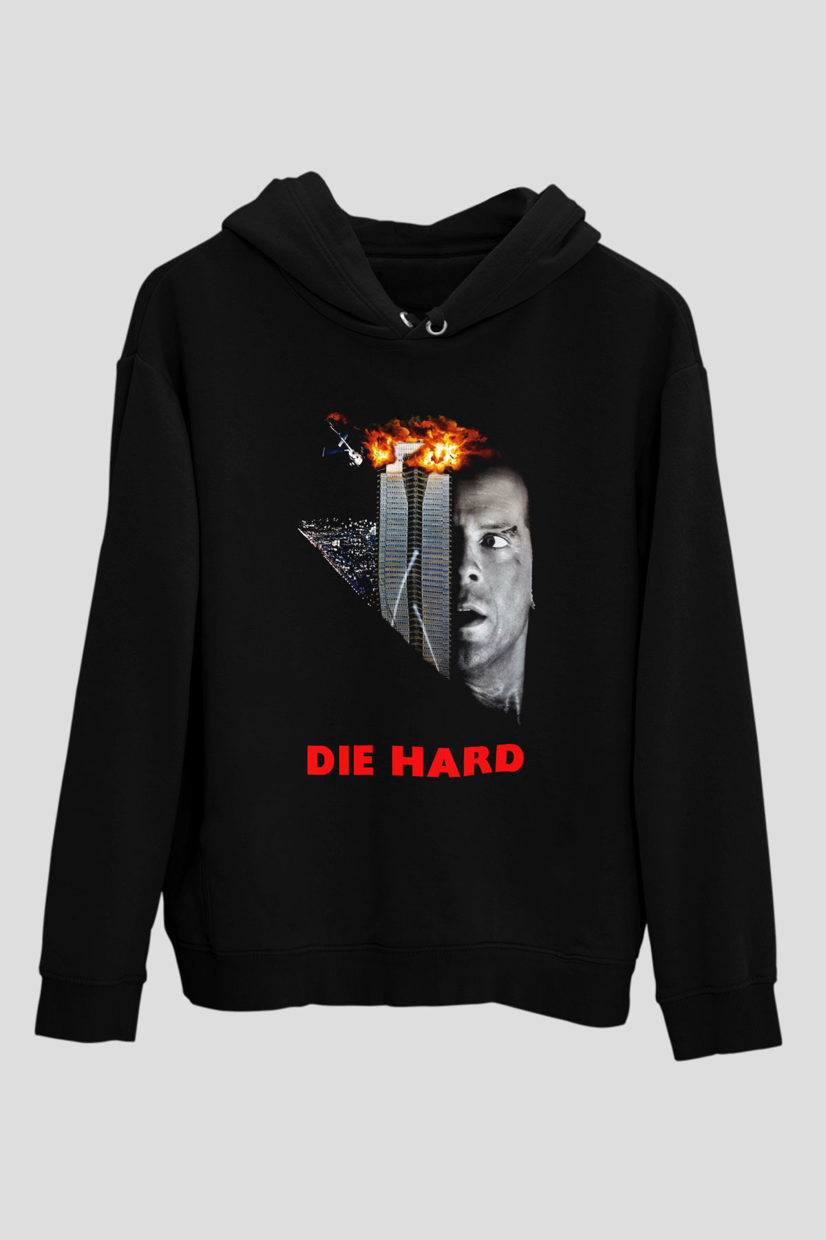 Die Hard Siyah Unisex Hoodie