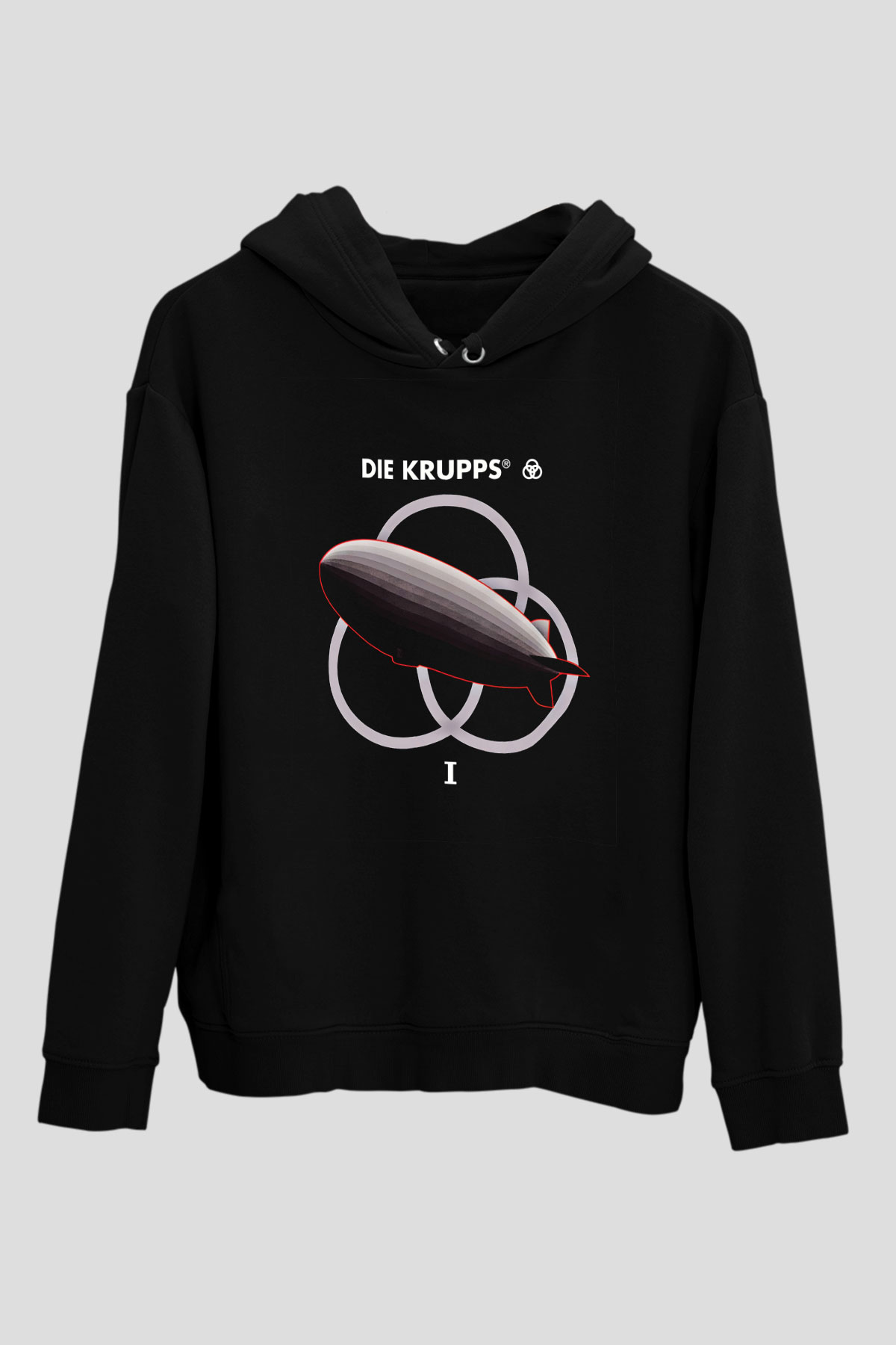 Die Krupps Baskılı Unisex Siyah Hoodie