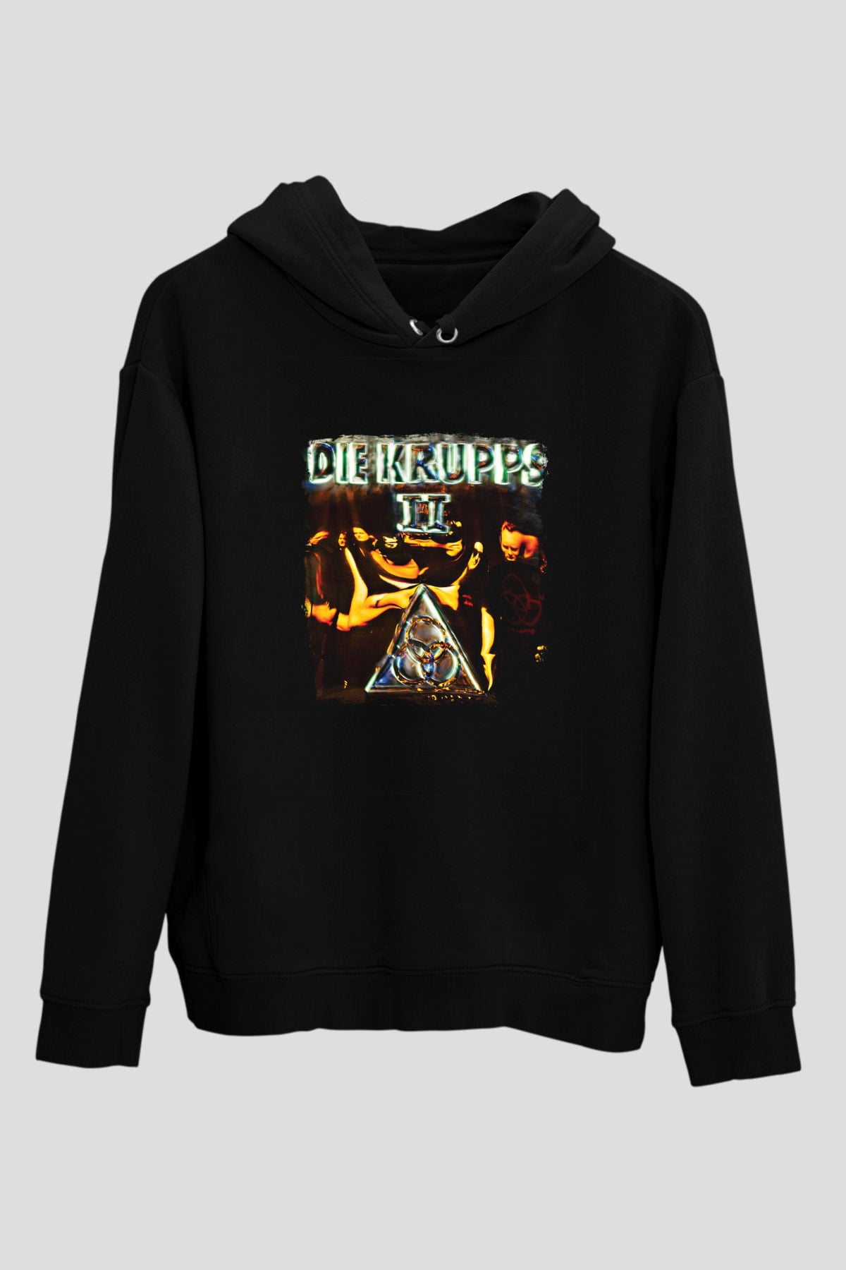 Die Krupps Baskılı Unisex Siyah Hoodie