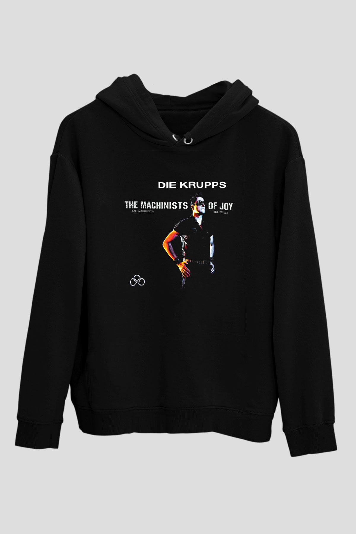 Die Krupps Baskılı Unisex Siyah Hoodie