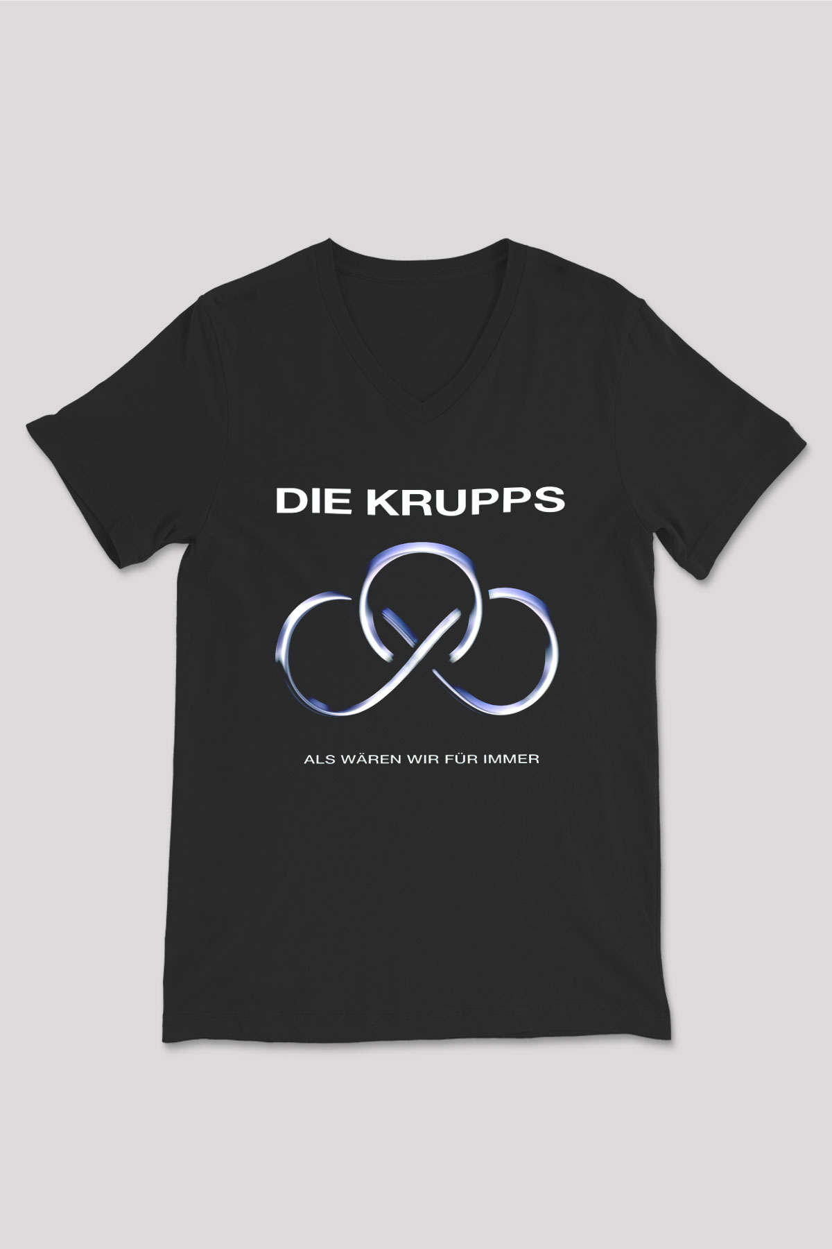 Die Krupps Siyah Unisex V Yaka Tişört