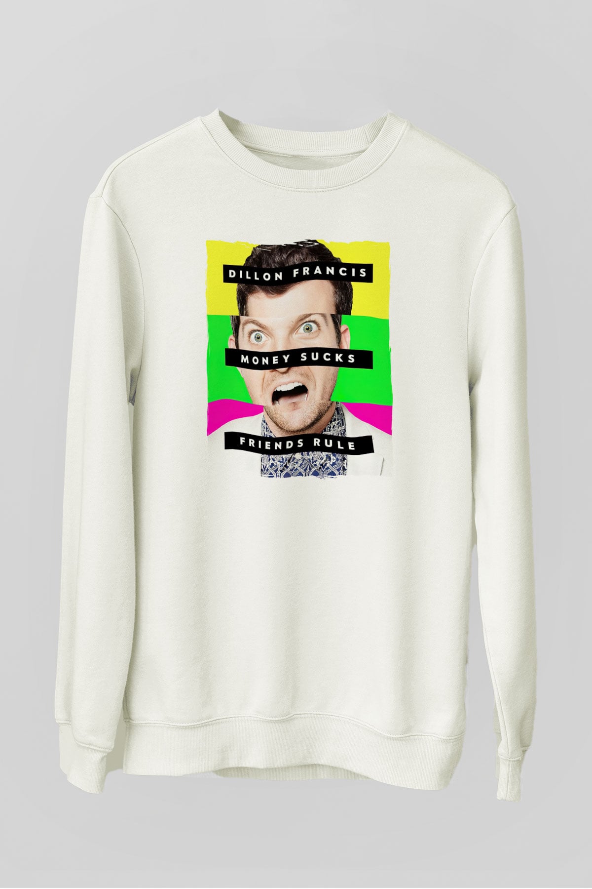 Dillion Francis Beyaz Unisex Sweatshirt
