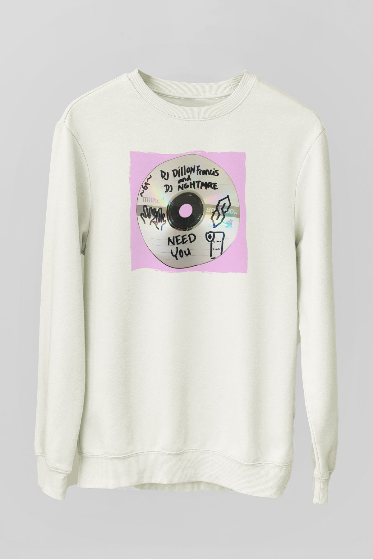 Dillion Francis Beyaz Unisex Sweatshirt