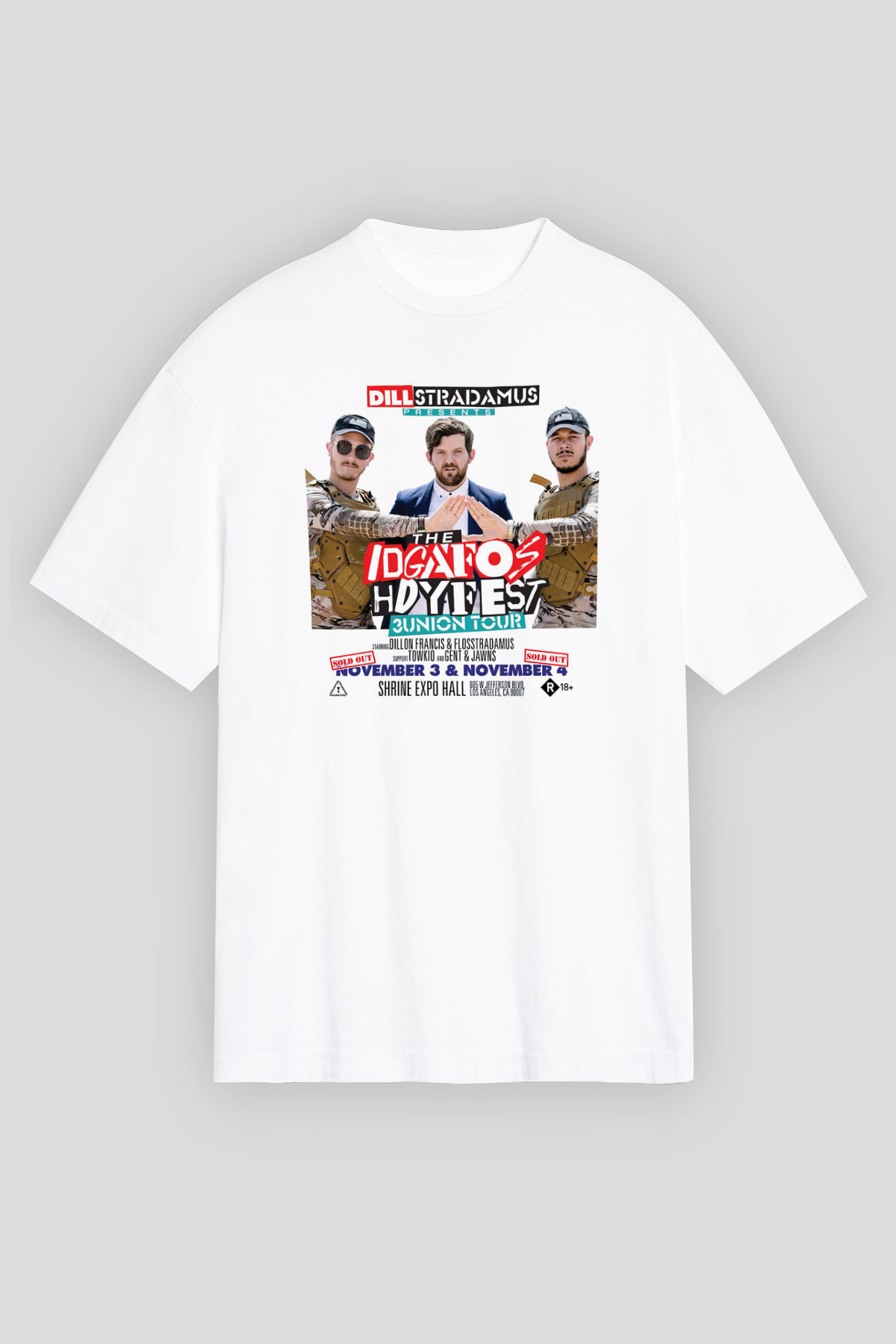 Dillion Francis Beyaz Unisex Tişört T-Shirt - TişörtFabrikası