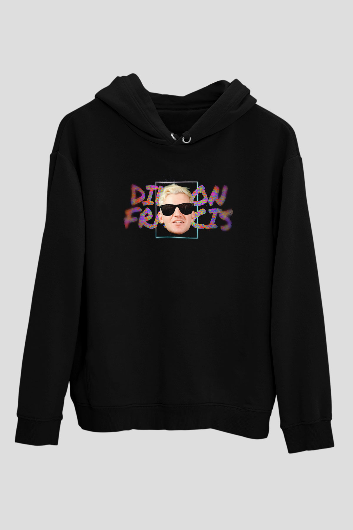 Dillion Francis Siyah Unisex Kapüşonlu Sweatshirt