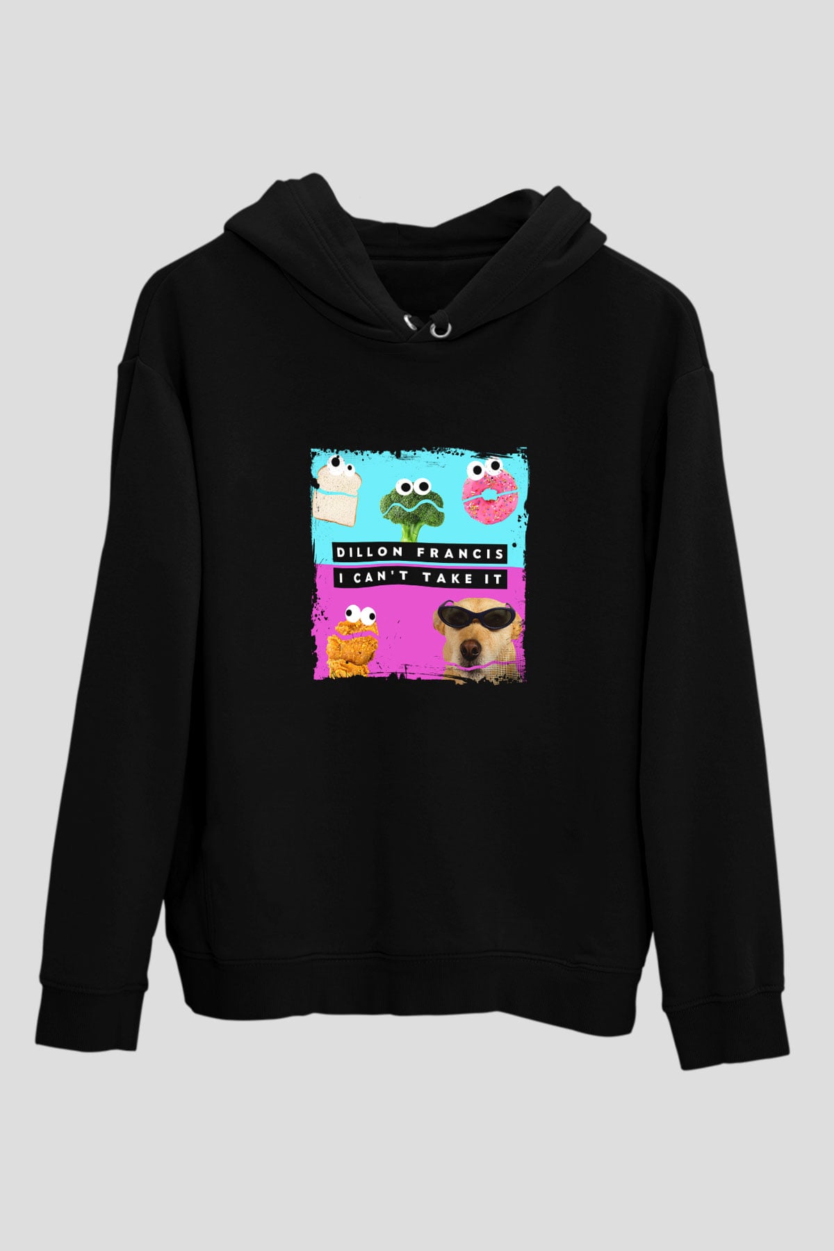 Dillon Francis Baskılı Unisex Siyah Hoodie