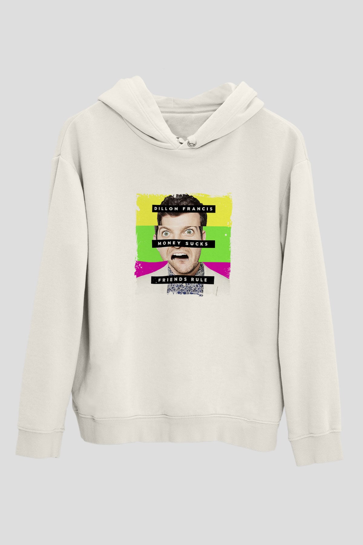 Dillon FrancisBaskılı Beyaz Hoodie