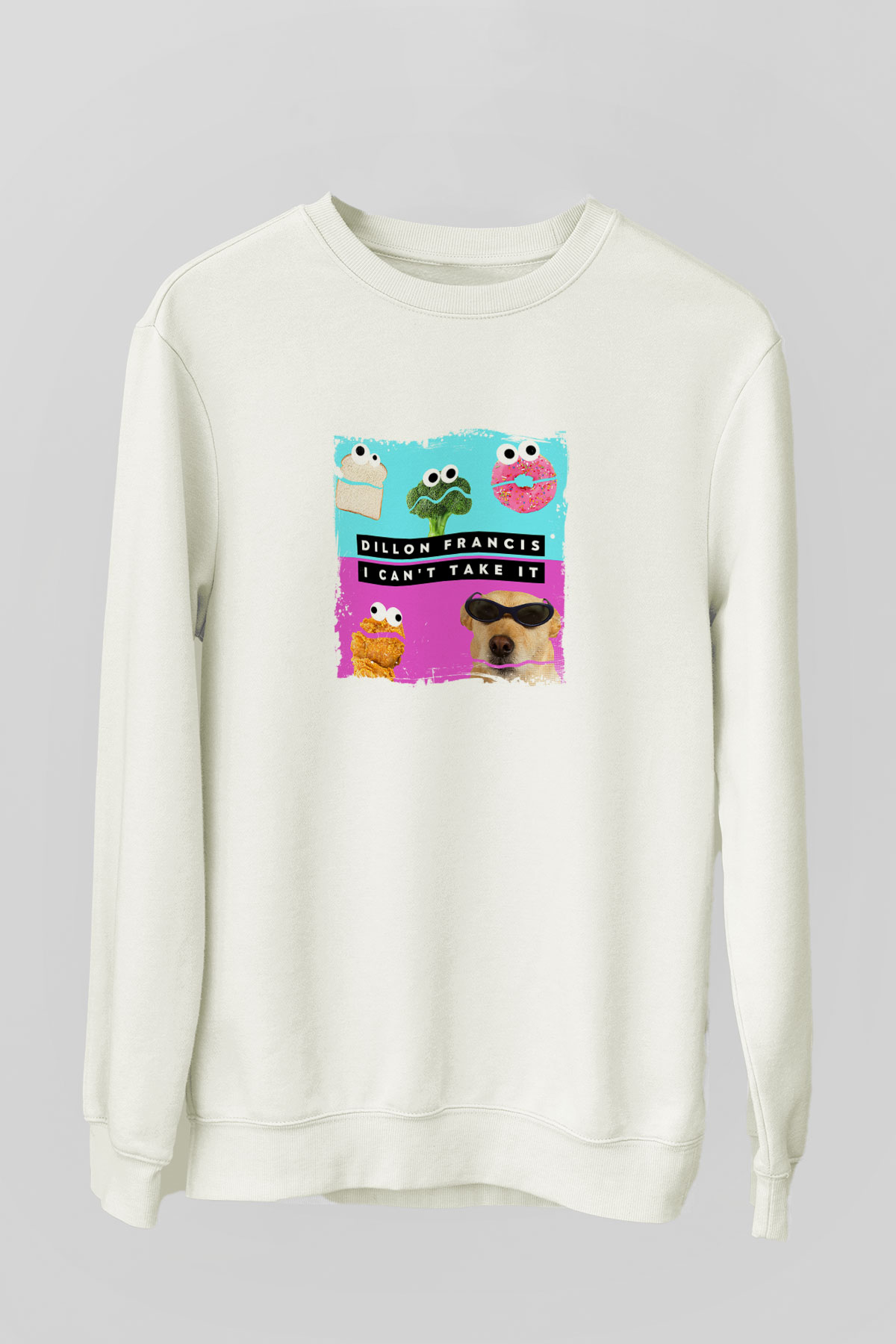 Dillon FrancisBaskılı Beyaz Sweatshirt