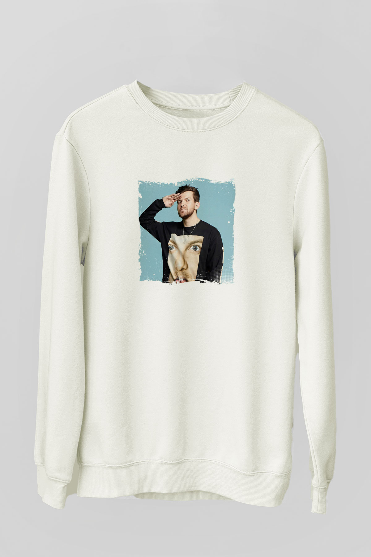 Dillon FrancisBaskılı Beyaz Sweatshirt