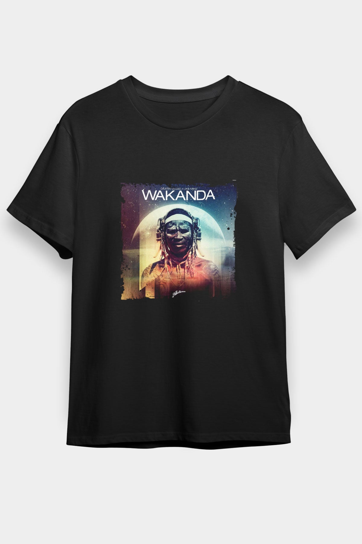 Dimitri Vegas & Like Mike Baskılı Unisex Siyah Tişört