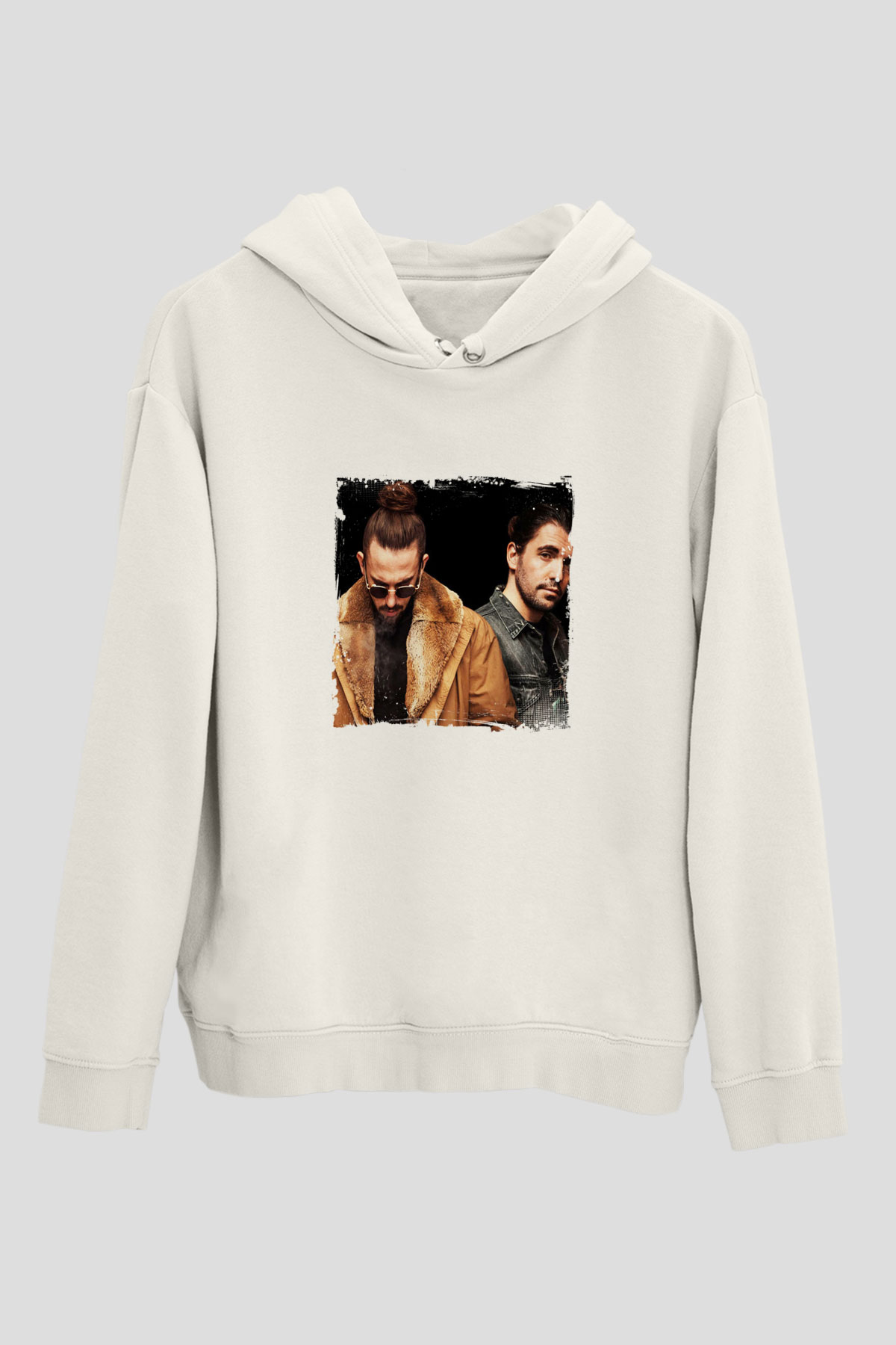 Dimitri Vegas & Like MikeBaskılı Beyaz Hoodie