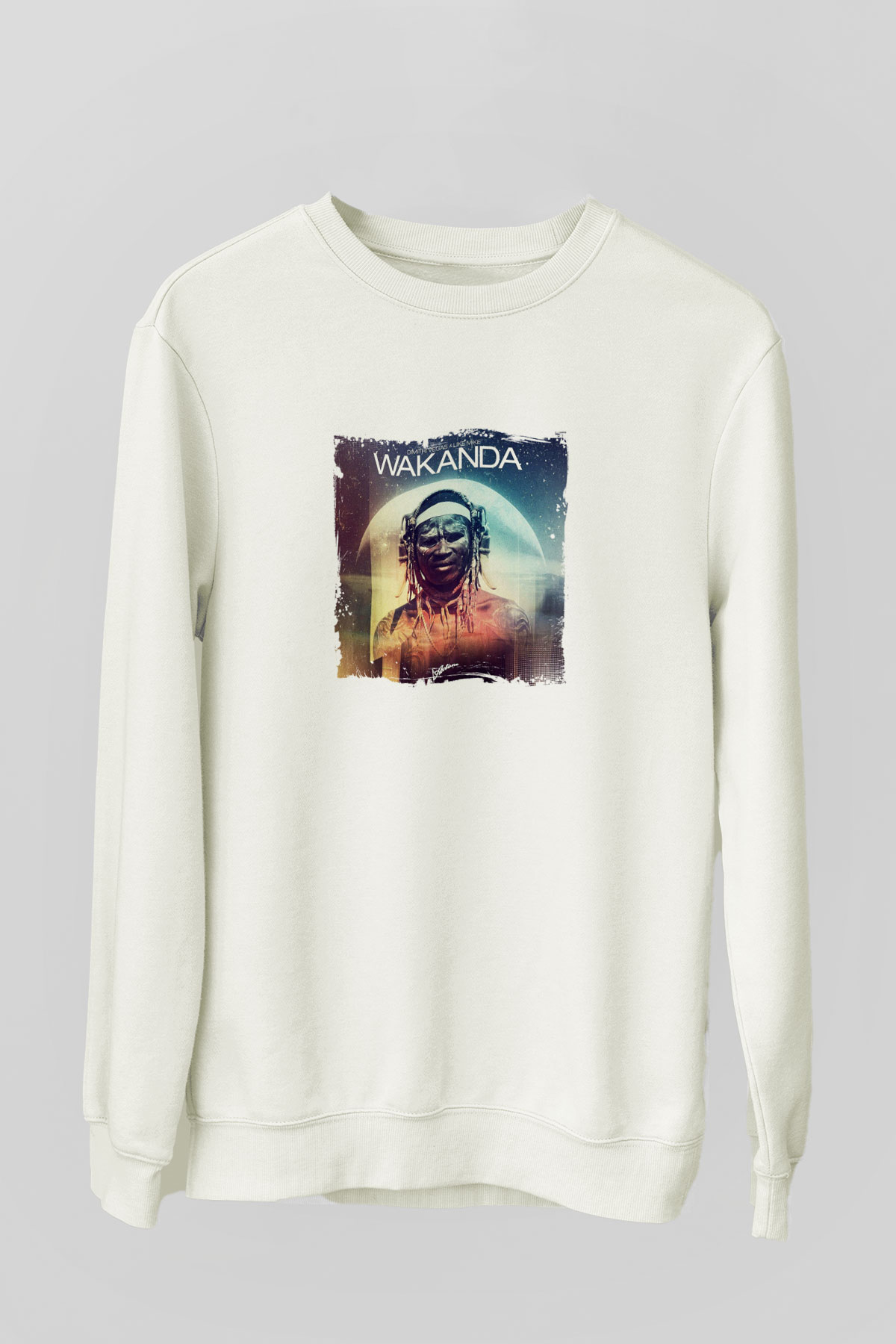 Dimitri Vegas & Like MikeBaskılı Beyaz Sweatshirt