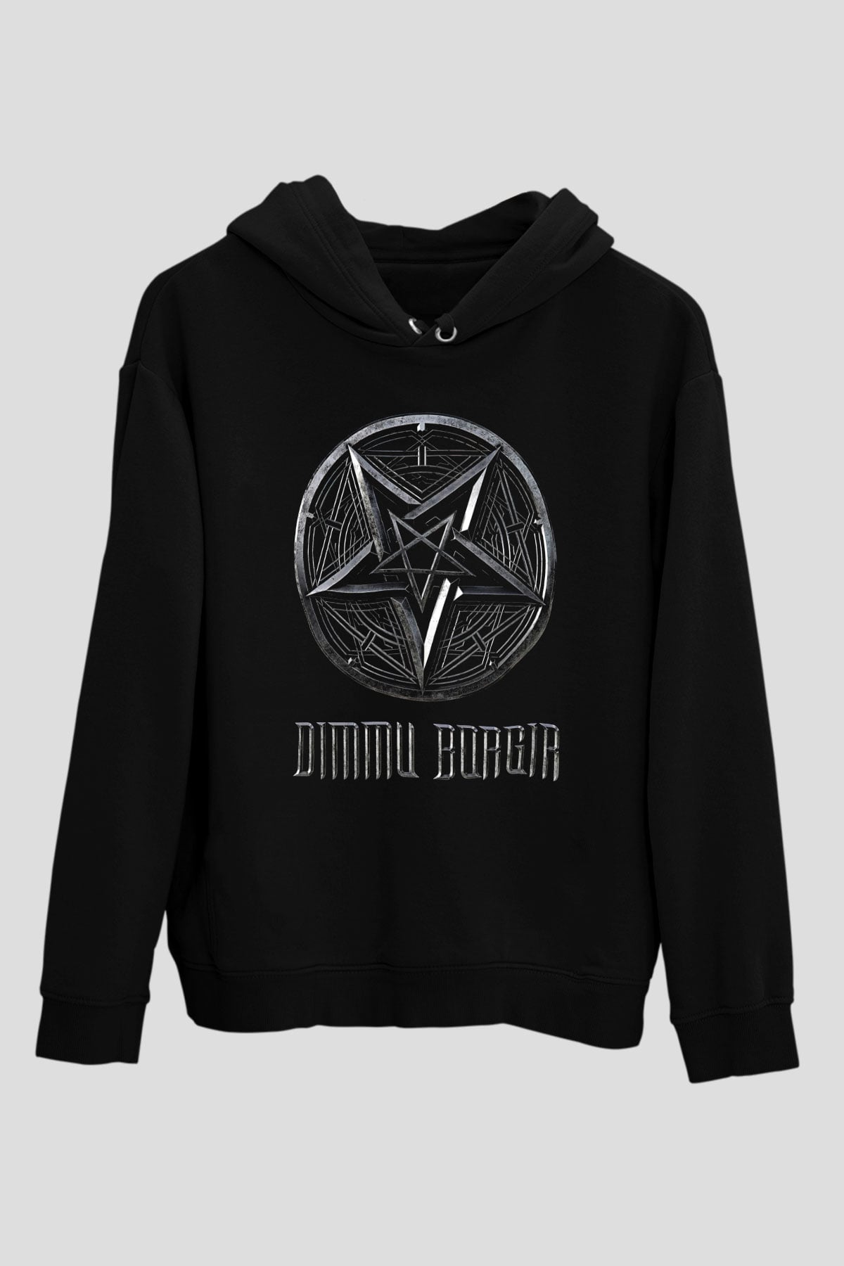 Dimmu Borgir Baskılı Unisex Siyah Kapüşonlu Sweatshirt