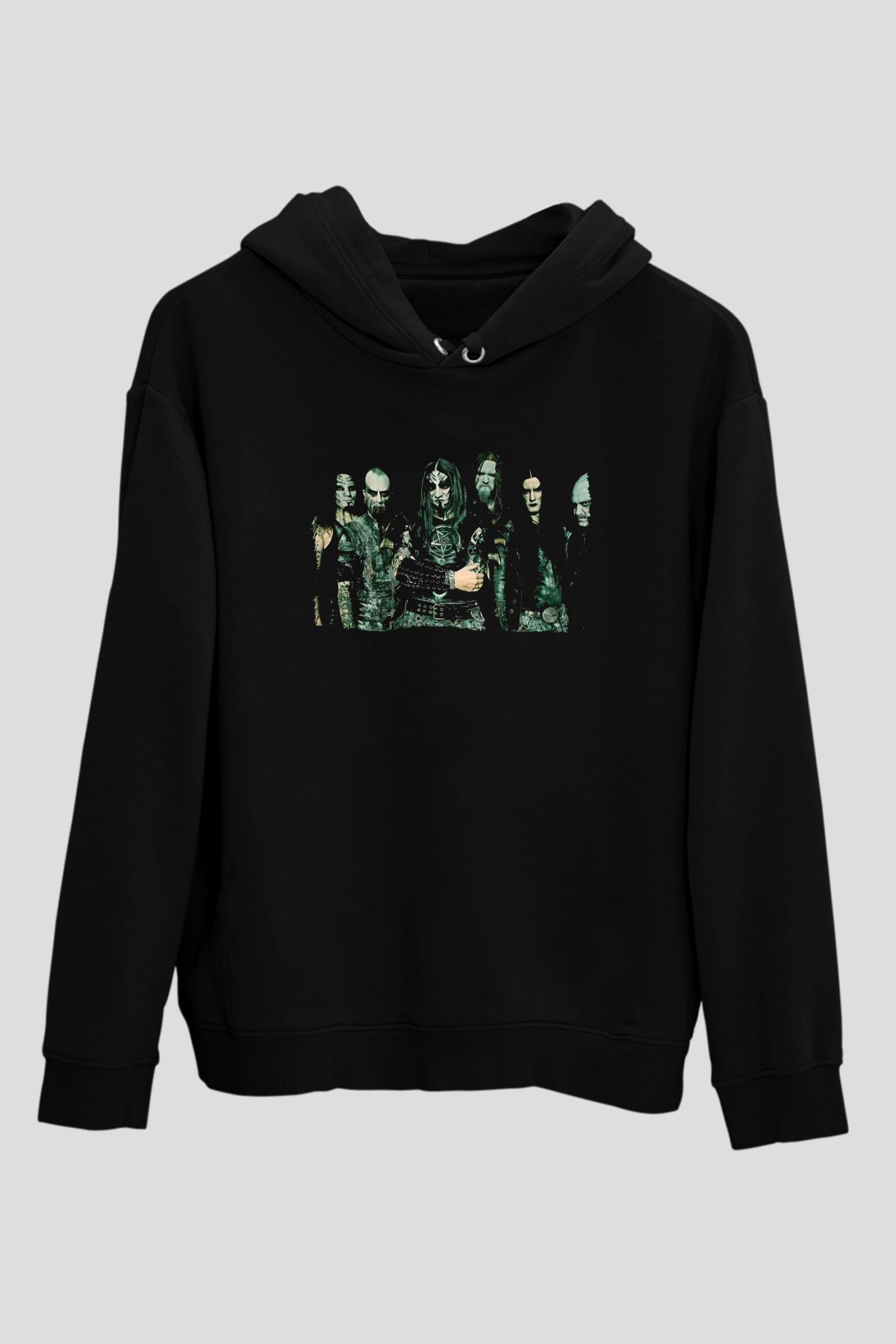 Dimmu Borgir Baskılı Unisex Siyah Kapüşonlu Sweatshirt