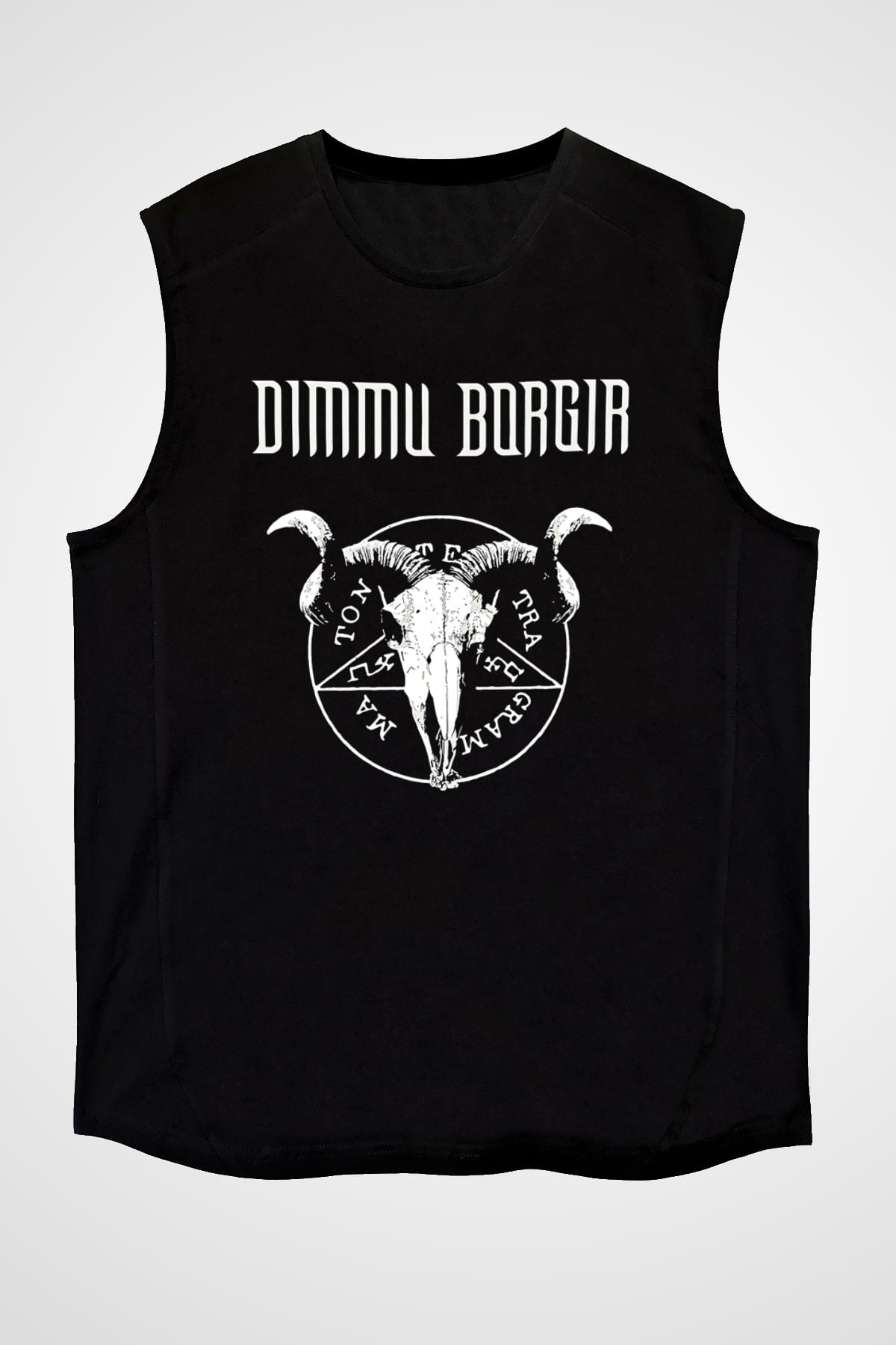 Dimmu Borgir Baskılı Unisex Siyah Kolsuz Tişört - Tshirt