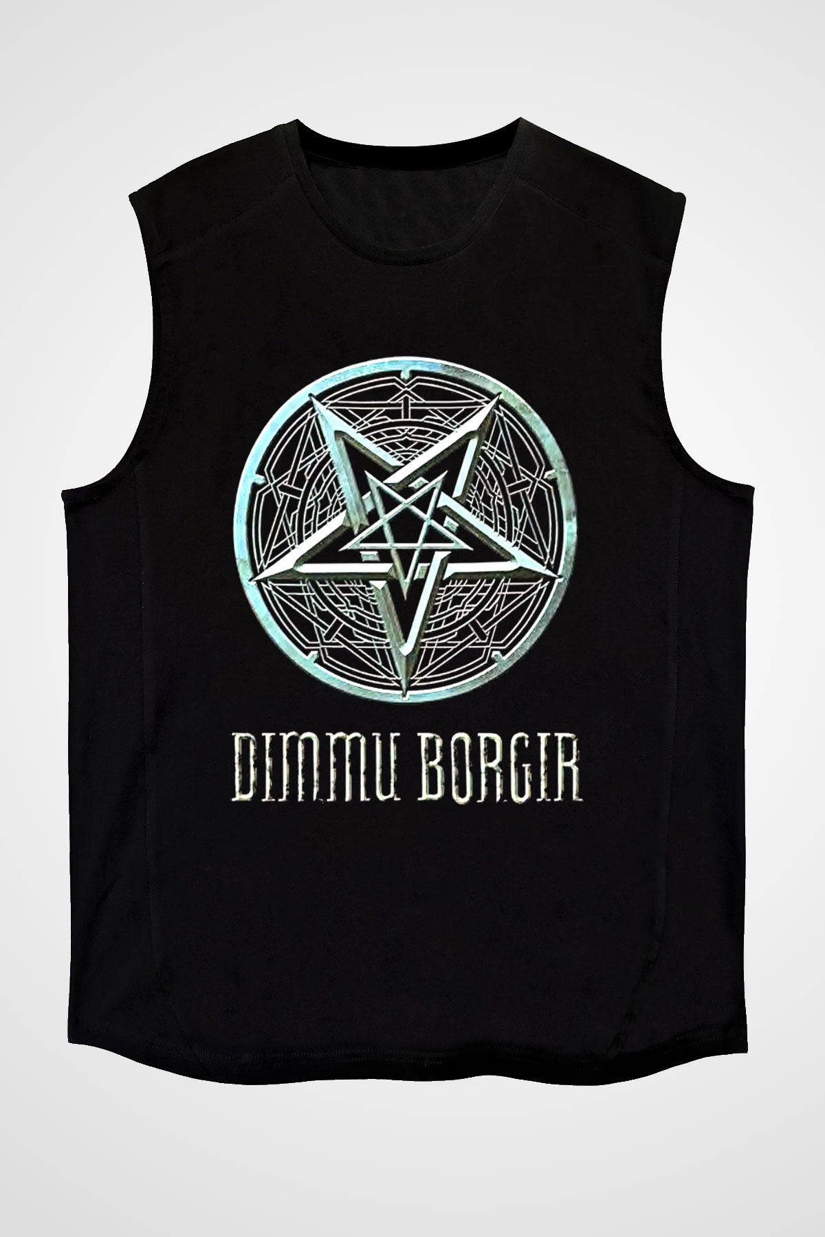 Dimmu Borgir Baskılı Unisex Siyah Kolsuz Tişört - Tshirt