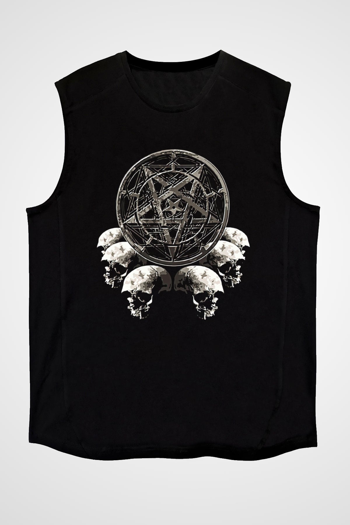 Dimmu Borgir Baskılı Unisex Siyah Kolsuz Tişört - Tshirt