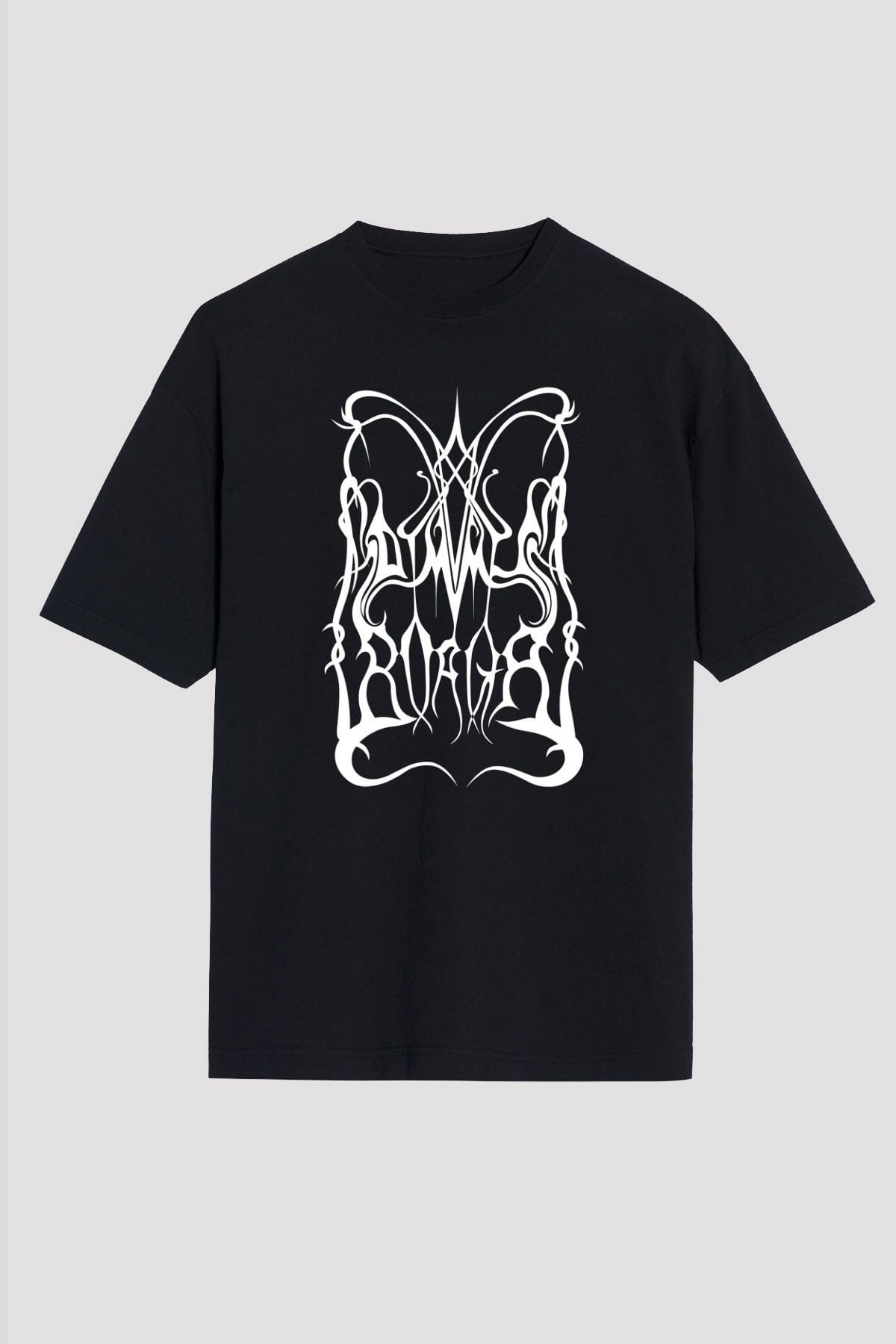 Dimmu Borgir Baskılı Unisex Siyah Oversize Tişört - Tshirt