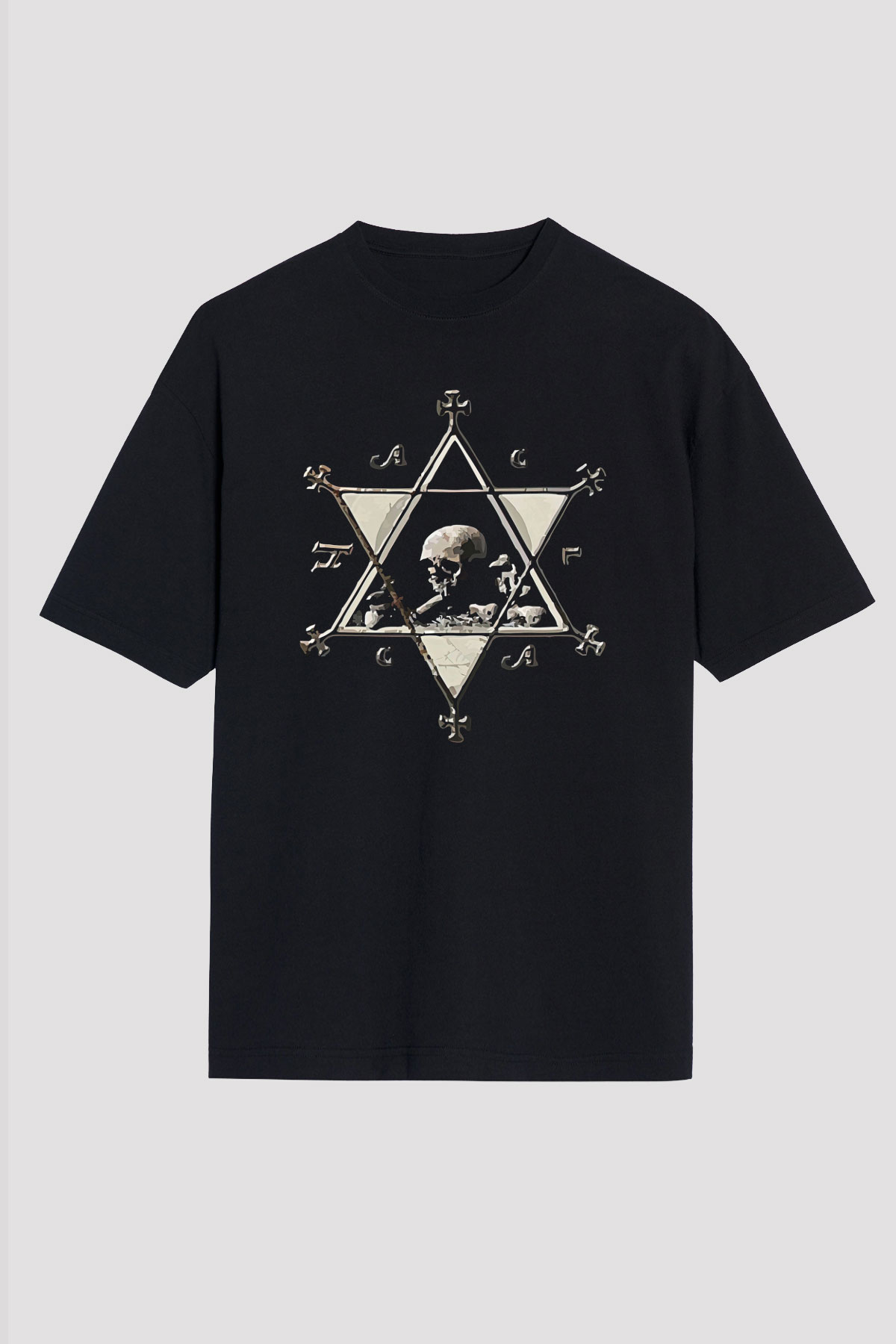 Dimmu Borgir Baskılı Unisex Siyah Oversize Tişört - Tshirt