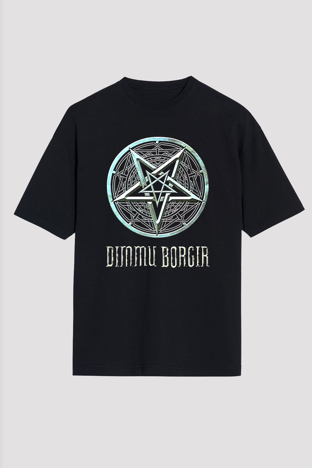 Dimmu Borgir Baskılı Unisex Siyah Oversize Tişört - Tshirt