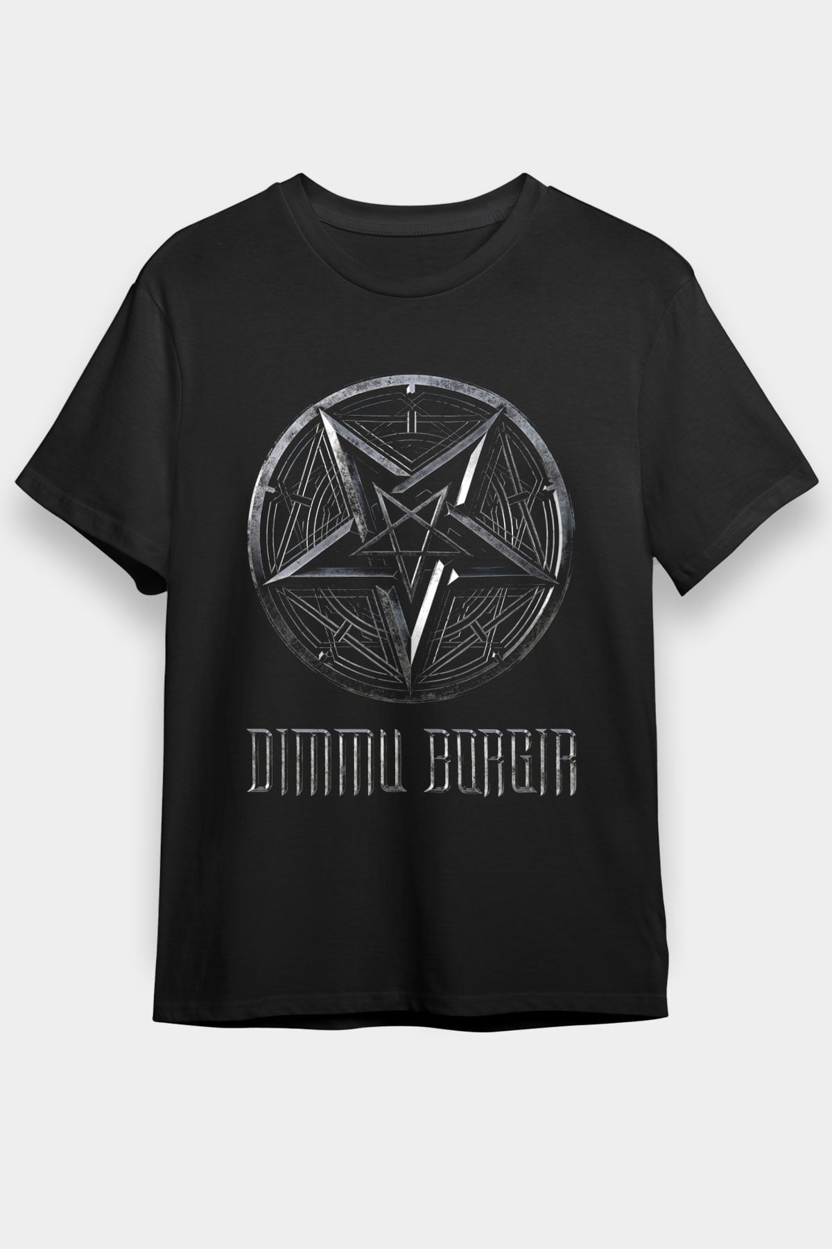 Dimmu Borgir Baskılı Unisex Siyah Tişört - Tshirt