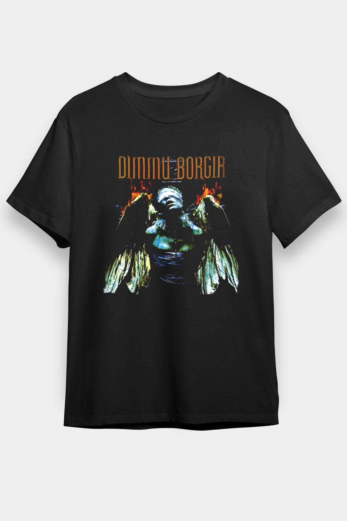Dimmu Borgir Baskılı Unisex Siyah Tişört - Tshirt
