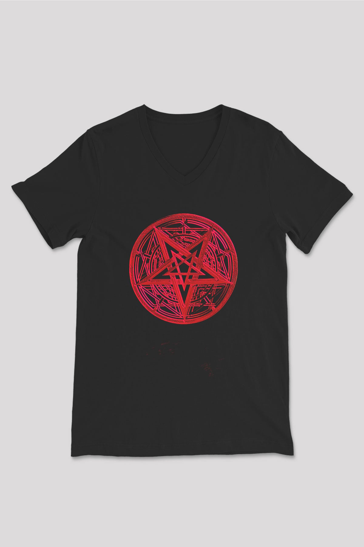 Dimmu Borgir Baskılı Unisex Siyah V Yaka Tişört - Tshirt