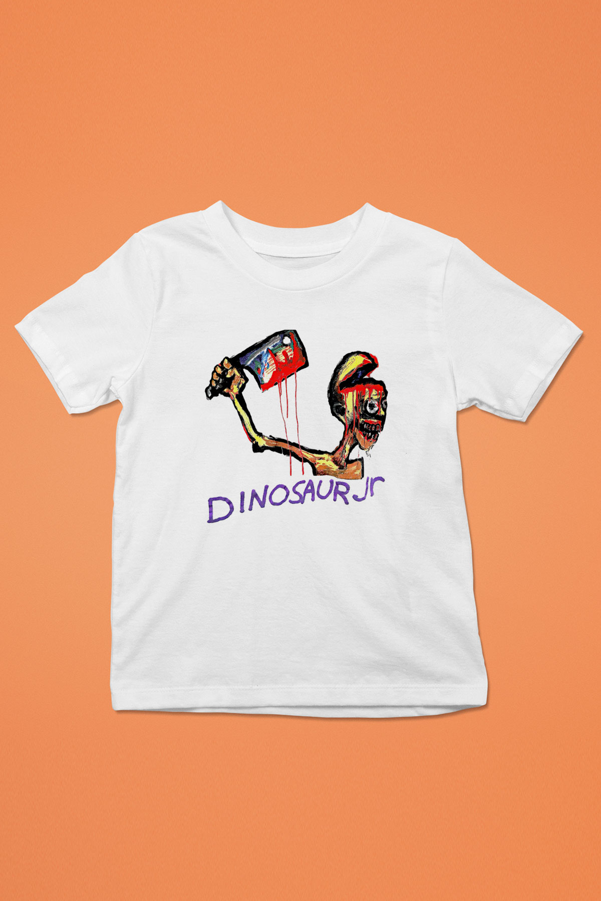 Dinosaur Jr Baskılı Beyaz Unisex Beyaz Çocuk Tişört - Tshirt