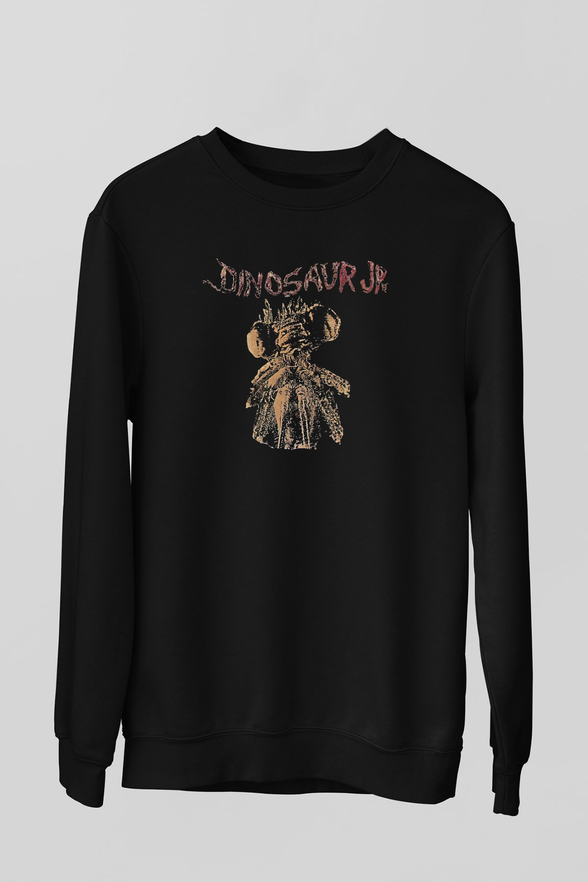Dinosaur Jr Baskılı Unisex Siyah Sweatshirt