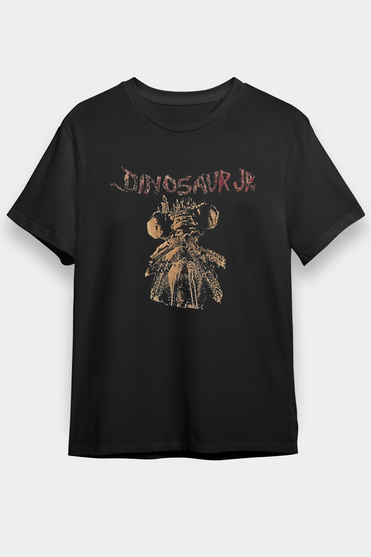 Dinosaur Jr Baskılı Unisex Siyah Tişört - Tshirt