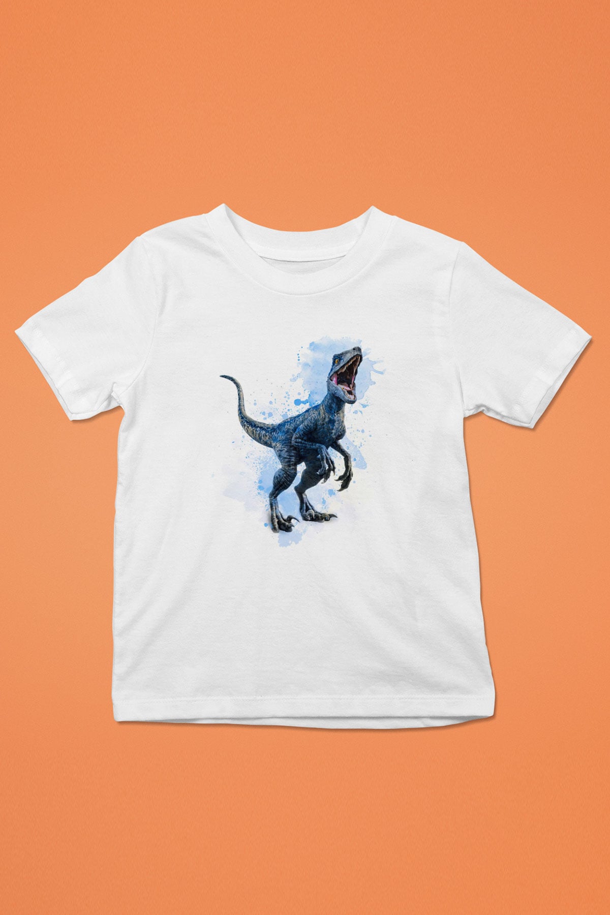 Dinozor Beyaz Unisex Çocuk Tişört