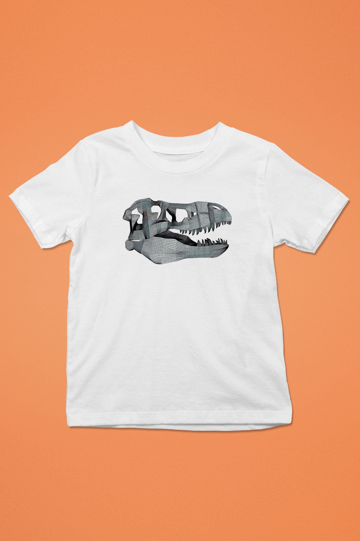 Dinozor Beyaz Unisex Çocuk Tişört