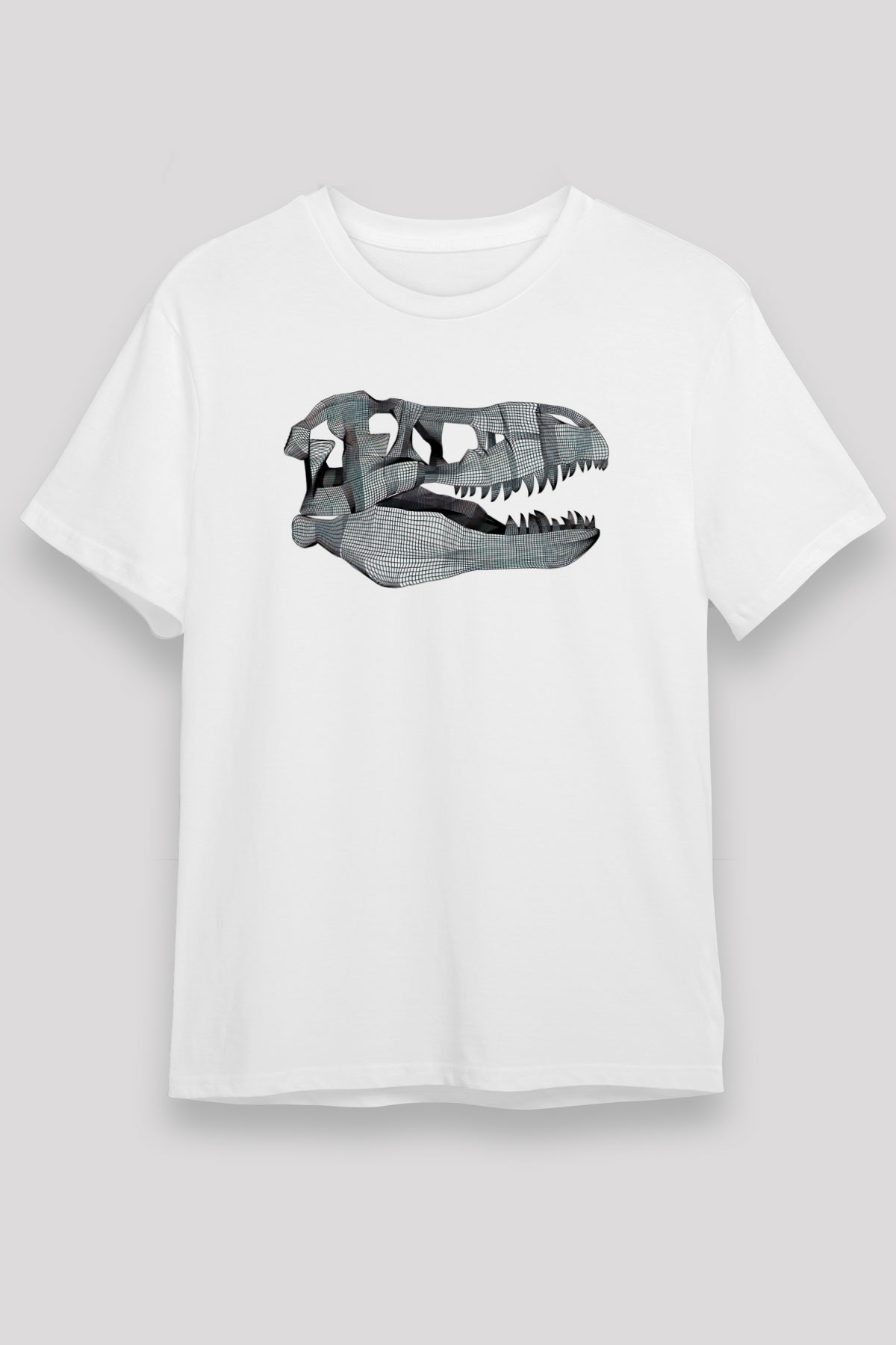 Dinozor Beyaz Unisex Tişört T-Shirt - TişörtFabrikası