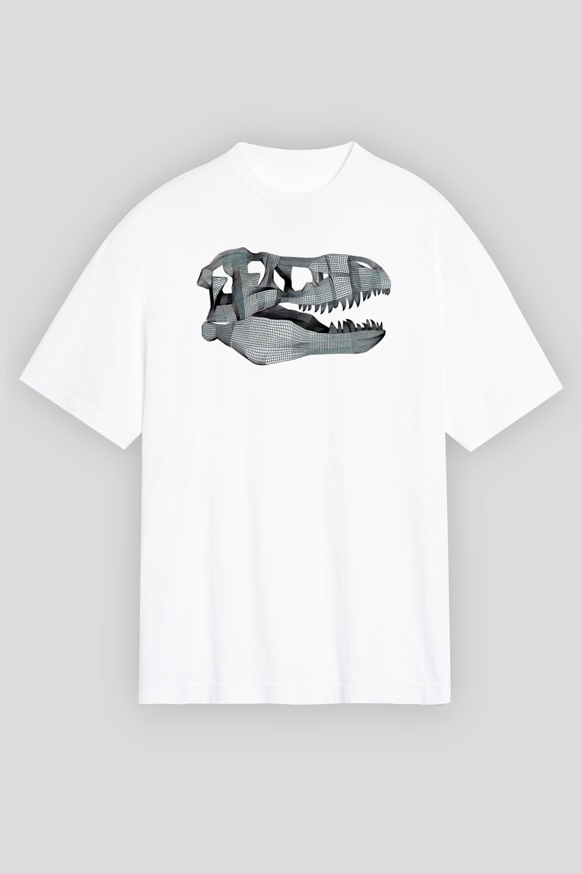 Dinozor Beyaz Unisex Tişört T-Shirt - TişörtFabrikası