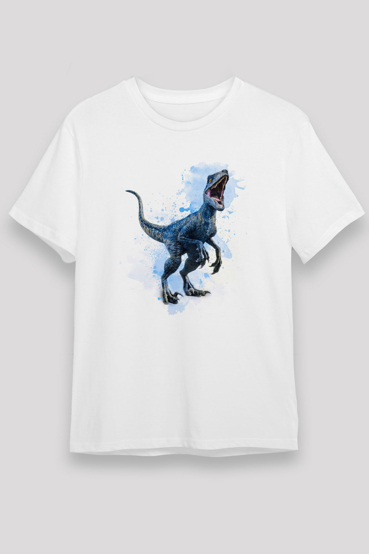 Dinozor Beyaz Unisex Tişört T-Shirt - TişörtFabrikası