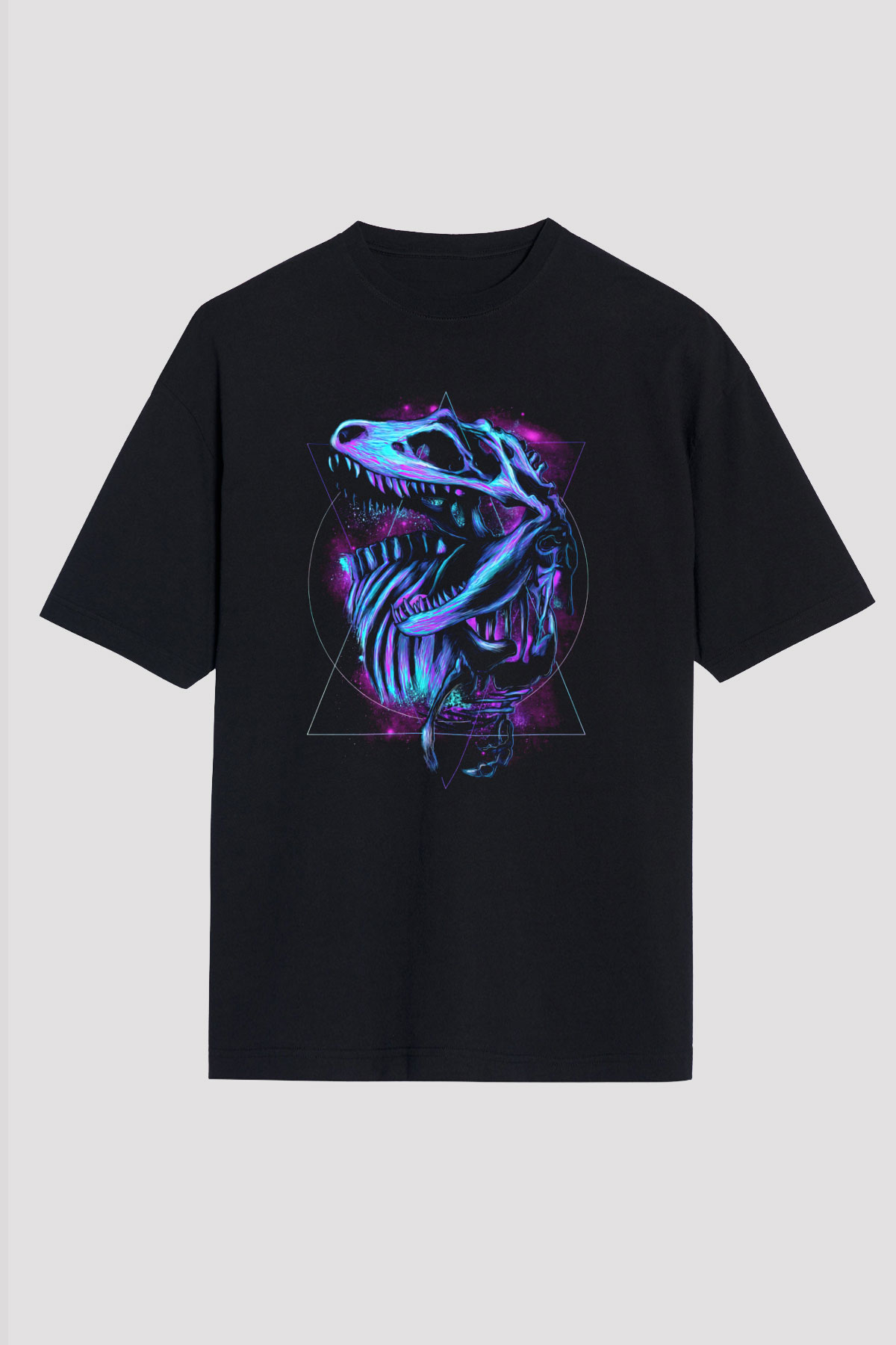 Dinozor Siyah Unisex Tişört T-Shirt - TişörtFabrikası