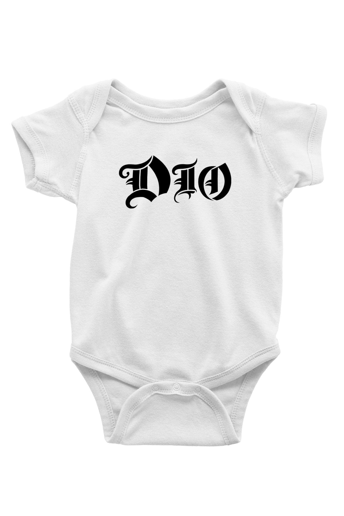 Dio Baskılı Beyaz Unisex Bebek Body - Zıbın