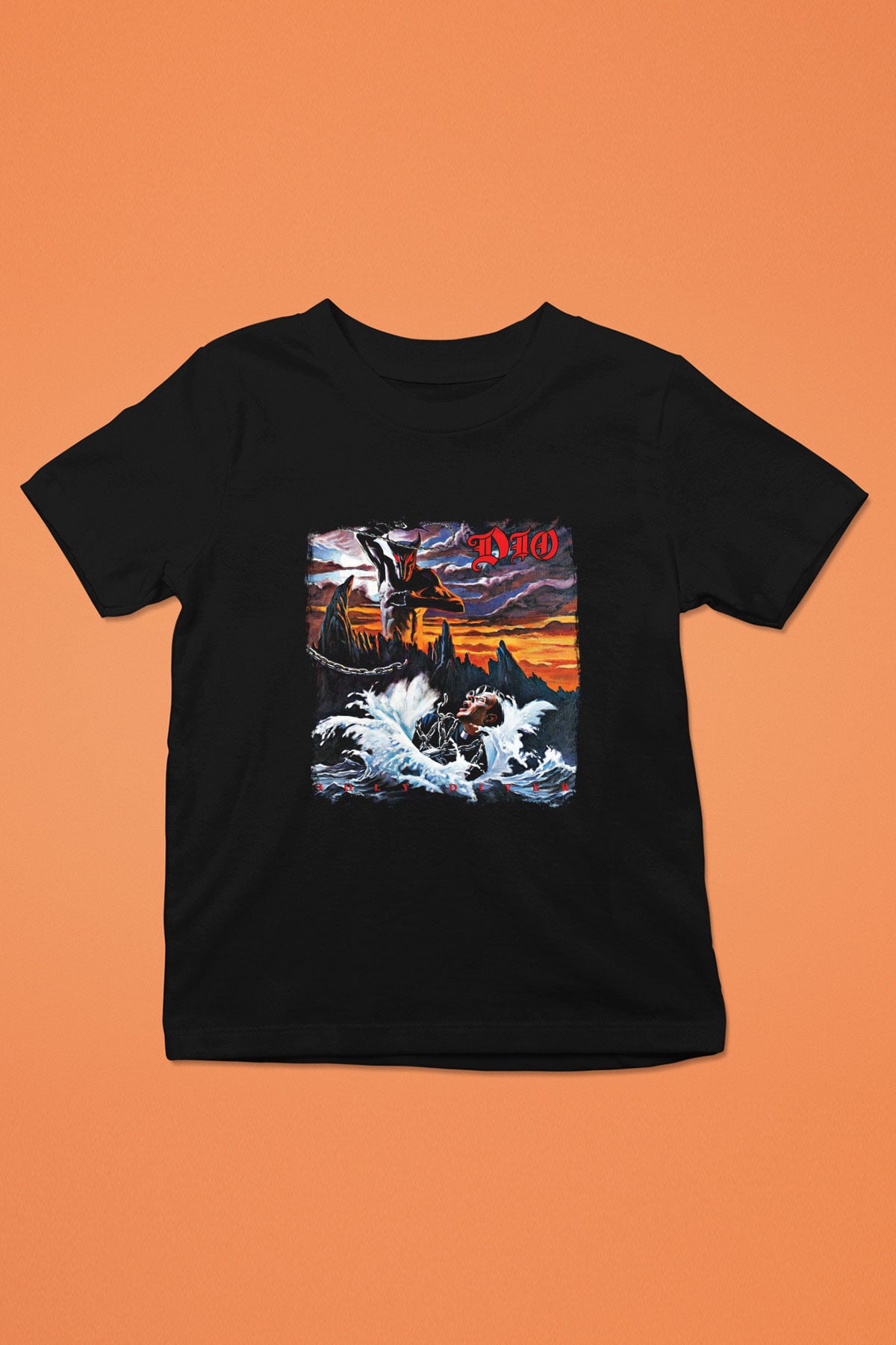 Dio Baskılı Unisex Siyah Çocuk Tişört