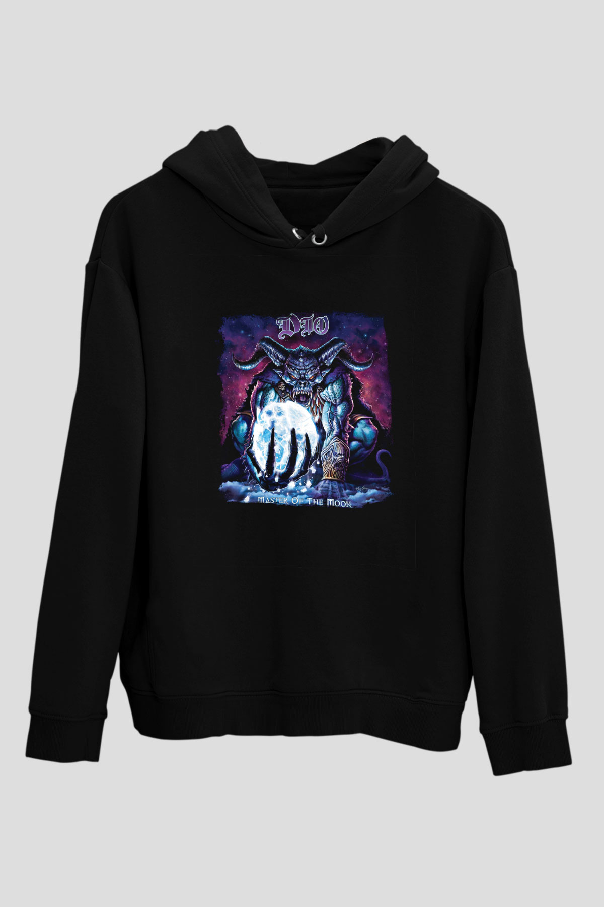 Dio Baskılı Unisex Siyah Hoodie